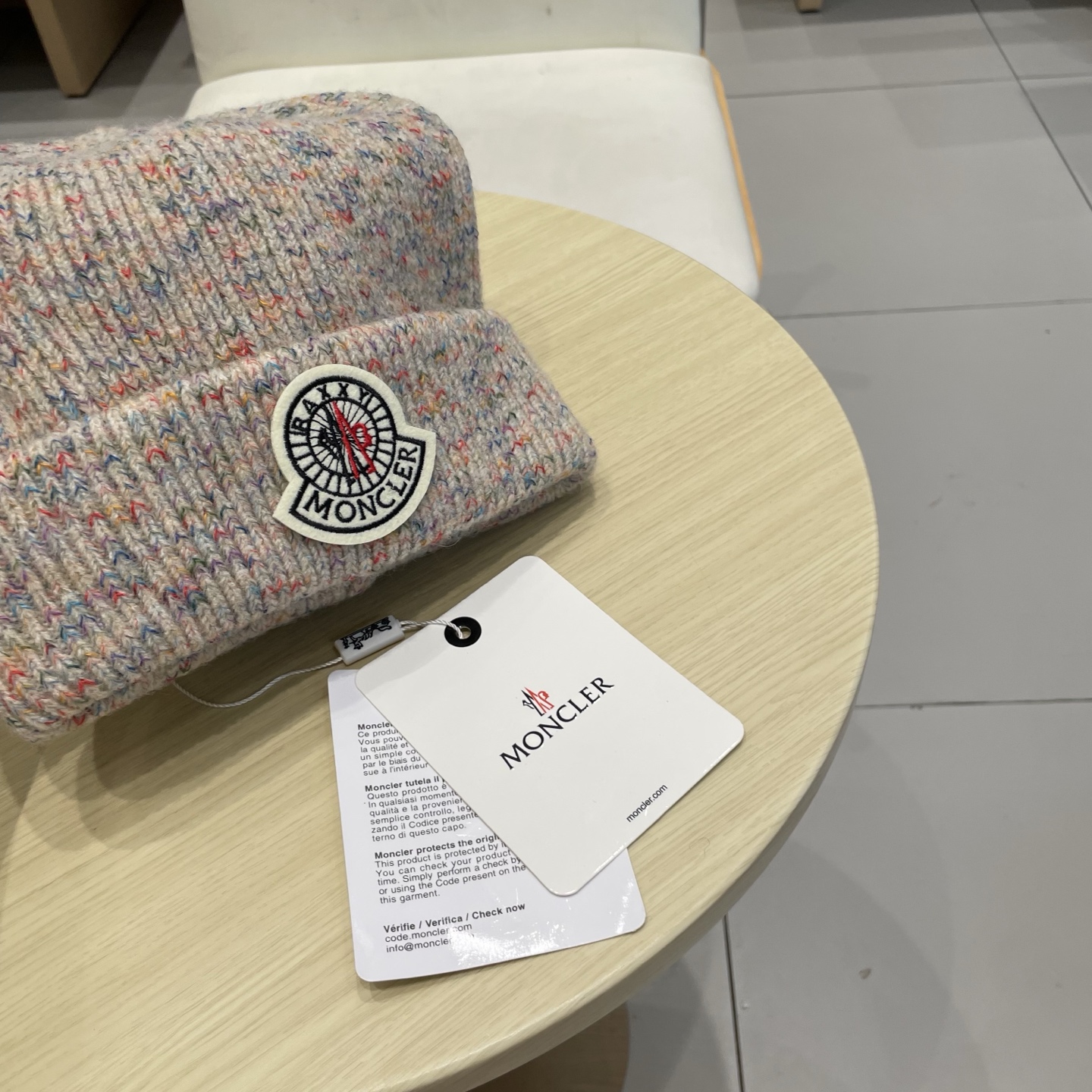    蒙口【MONCELER新款秋冬季大帽围户外保暖护耳冷帽毛线帽子女