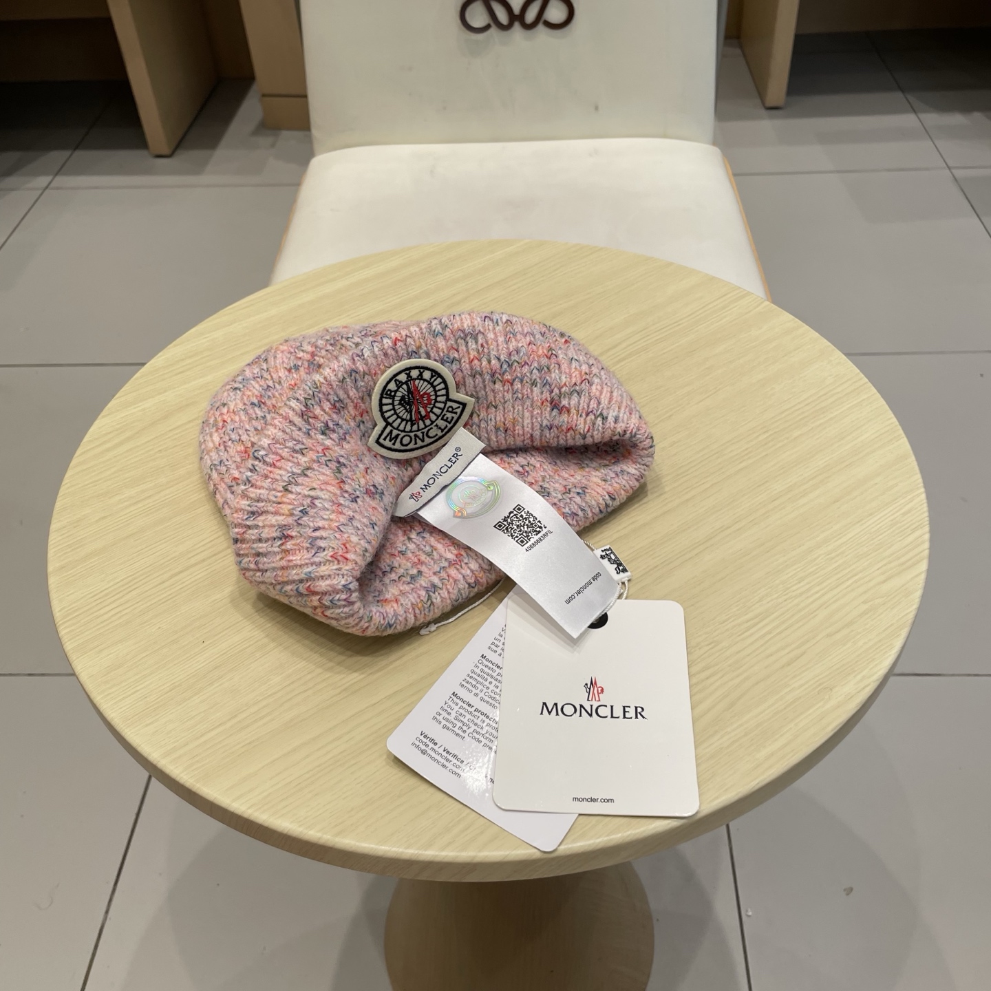    蒙口【MONCELER新款秋冬季大帽围户外保暖护耳冷帽毛线帽子女