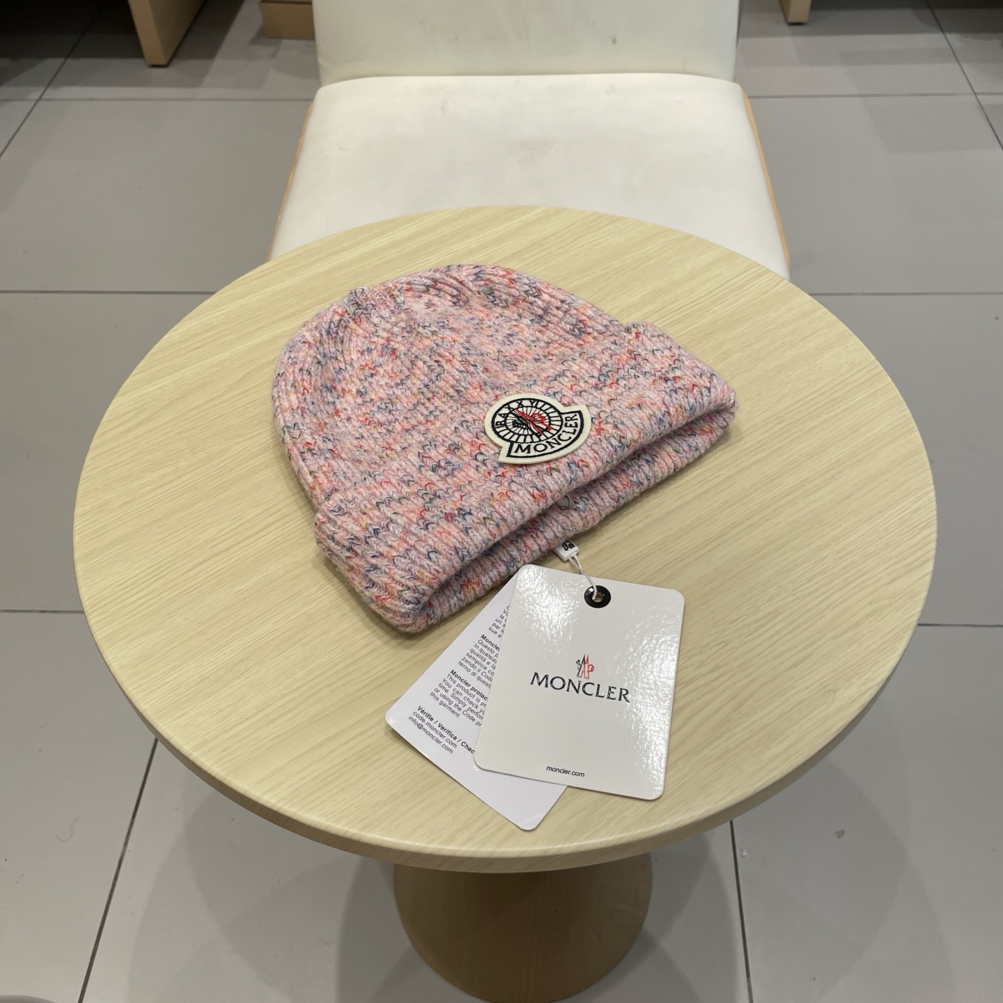    蒙口【MONCELER新款秋冬季大帽围户外保暖护耳冷帽毛线帽子女