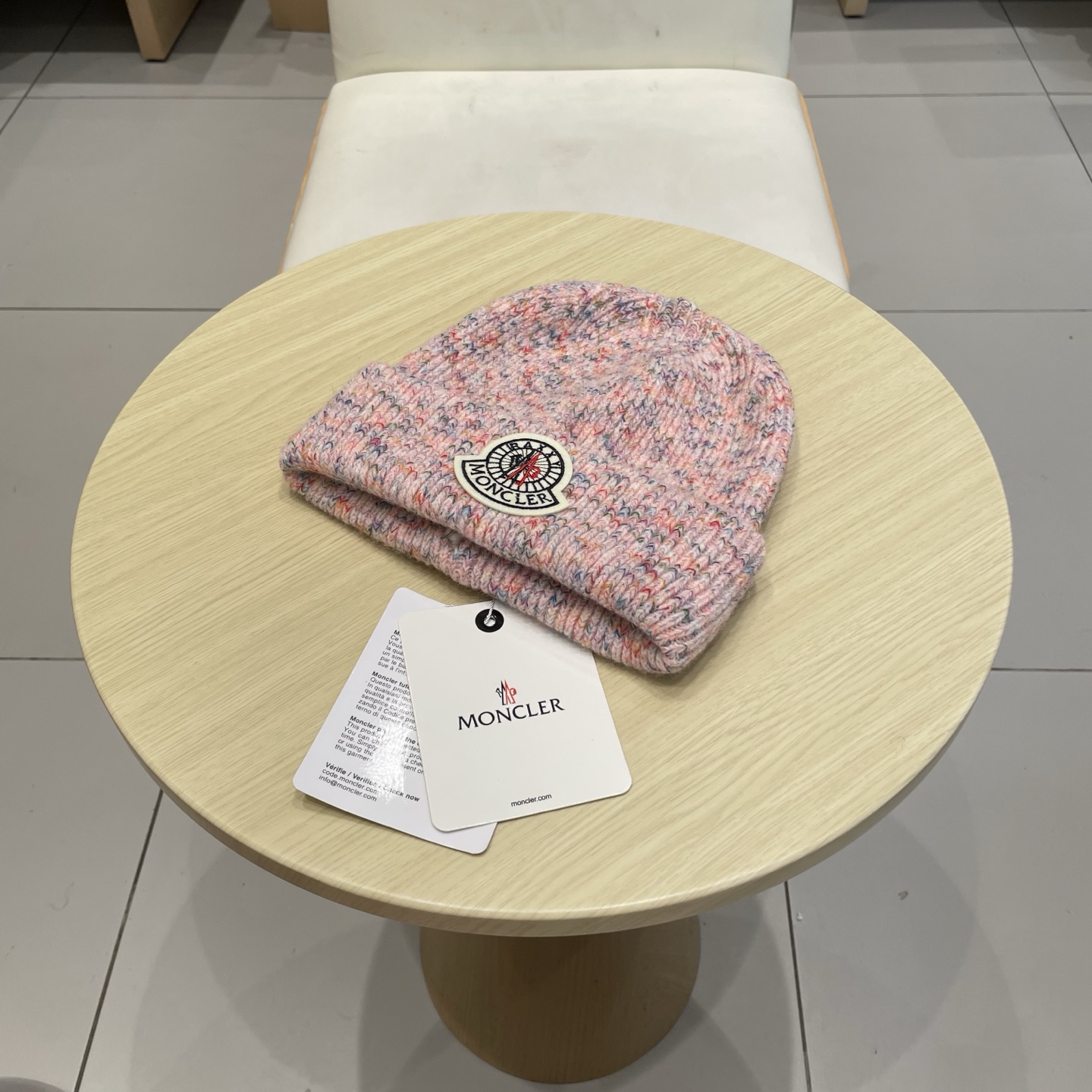    蒙口【MONCELER新款秋冬季大帽围户外保暖护耳冷帽毛线帽子女