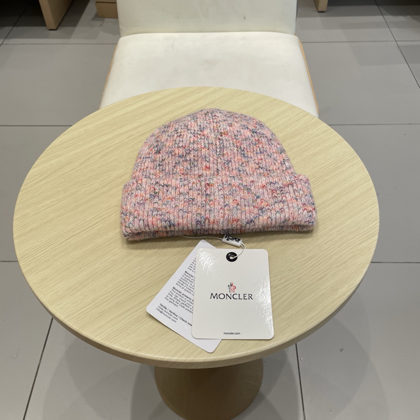    蒙口【MONCELER新款秋冬季大帽围户外保暖护耳冷帽毛线帽子女