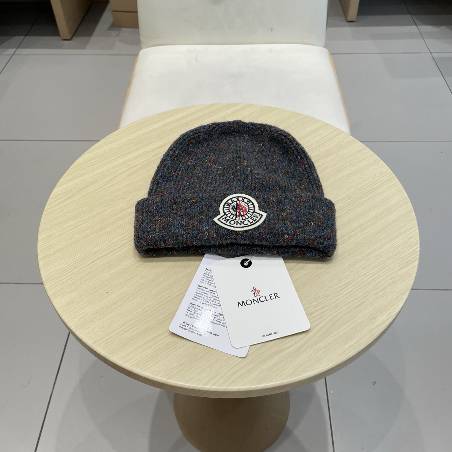    蒙口【MONCELER新款秋冬季大帽围户外保暖护耳冷帽毛线帽子女