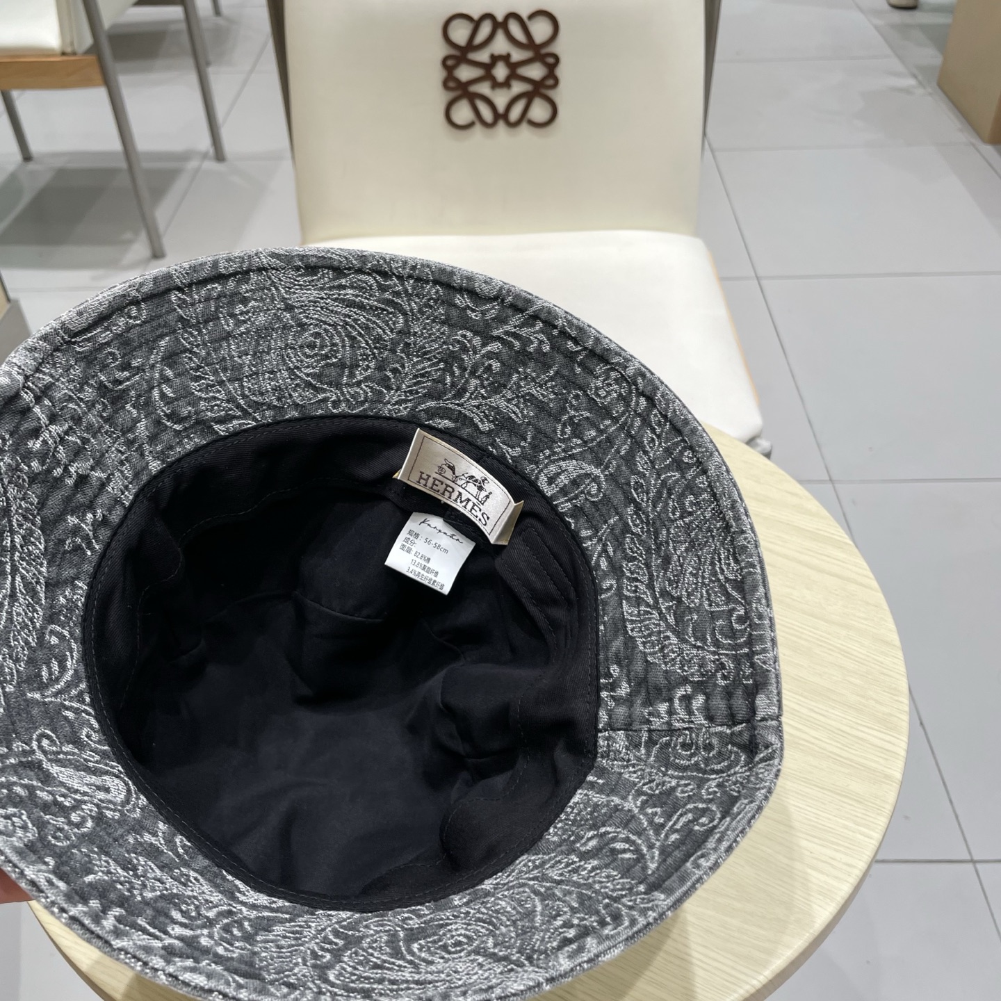 新款出货 HERMÈS (爱马仕暗印花牛仔渔夫帽街拍复古图腾英伦水洗加厚做旧遮阳百搭女式秋季