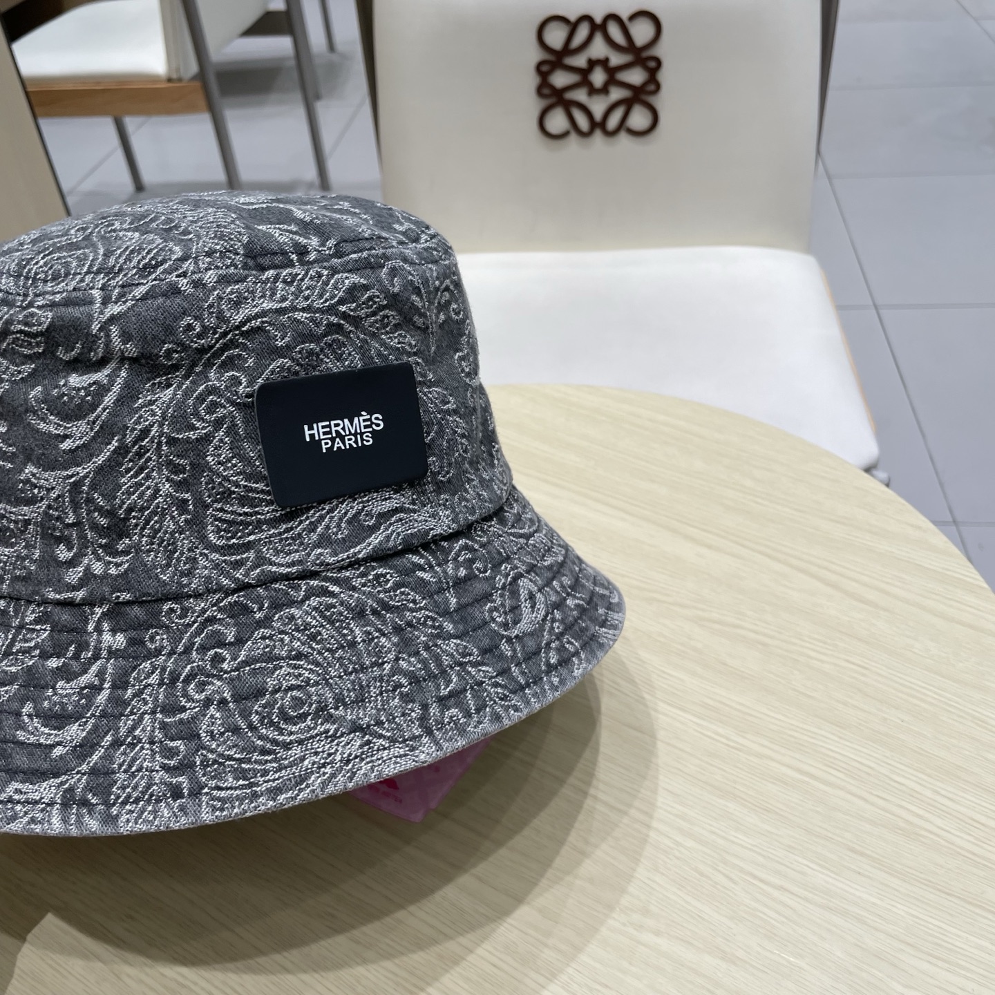 新款出货 HERMÈS (爱马仕暗印花牛仔渔夫帽街拍复古图腾英伦水洗加厚做旧遮阳百搭女式秋季