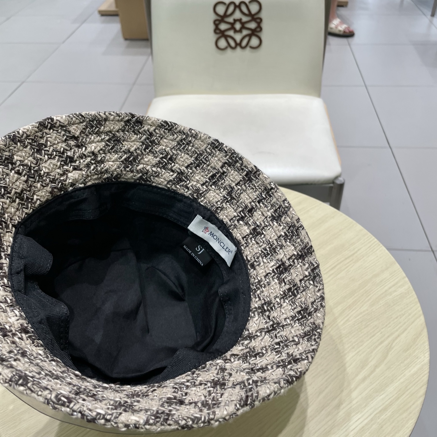   蒙口【MONCELER2025新款韩版格子渔夫帽女秋冬复古百搭显脸小水桶帽盆帽帽子潮