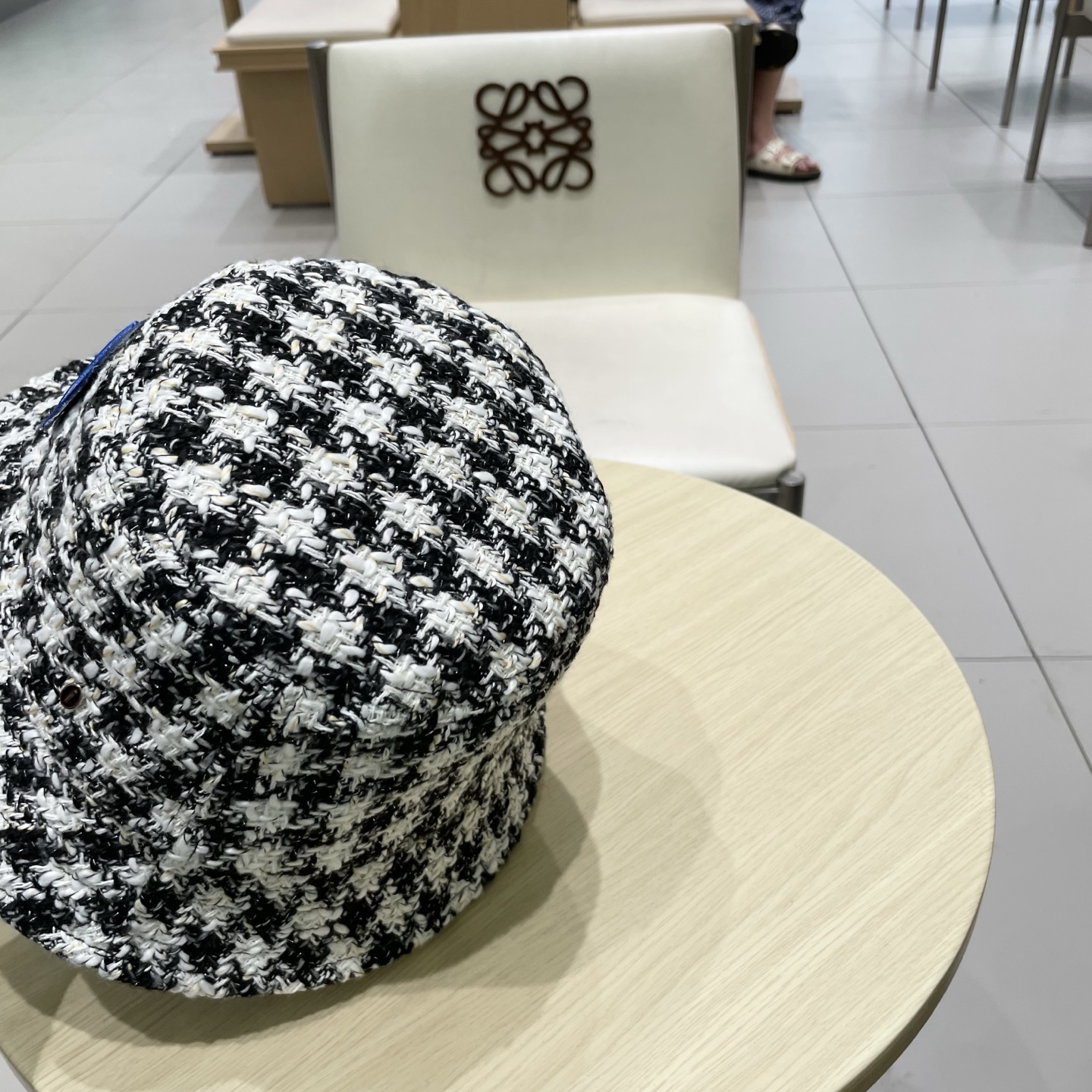    蒙口【MONCELER2025新款韩版格子渔夫帽女秋冬复古百搭显脸小水桶帽盆帽帽子潮