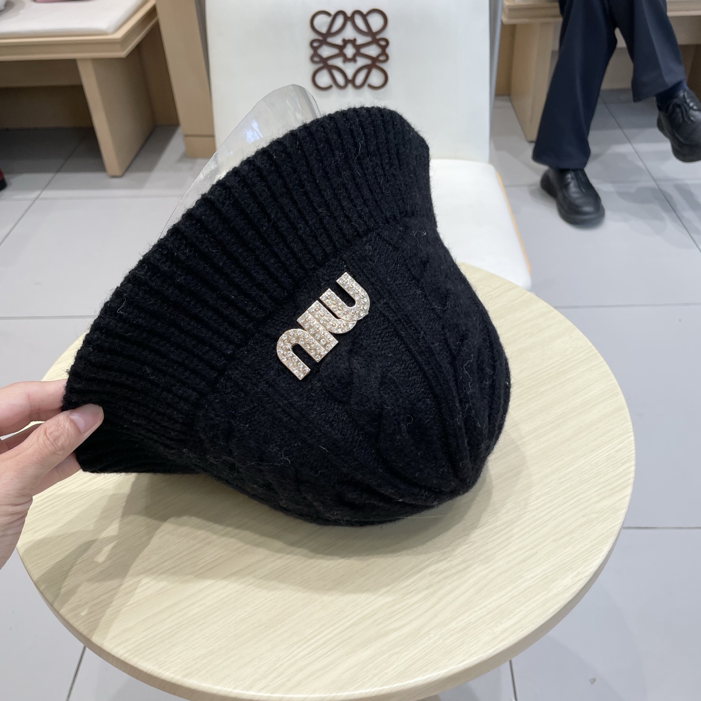 缪缪miumiu针织帽子女秋冬韩j版百搭复古麻花毛线帽日系小边渔夫帽显脸小冷