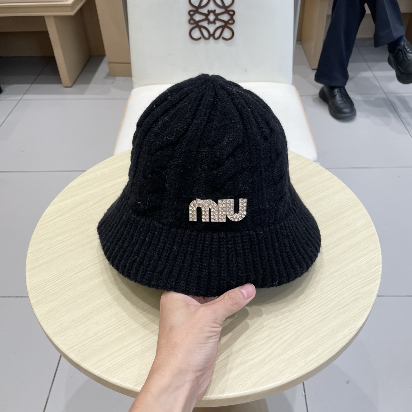 缪缪miumiu针织帽子女秋冬韩j版百搭复古麻花毛线帽日系小边渔夫帽显脸小冷