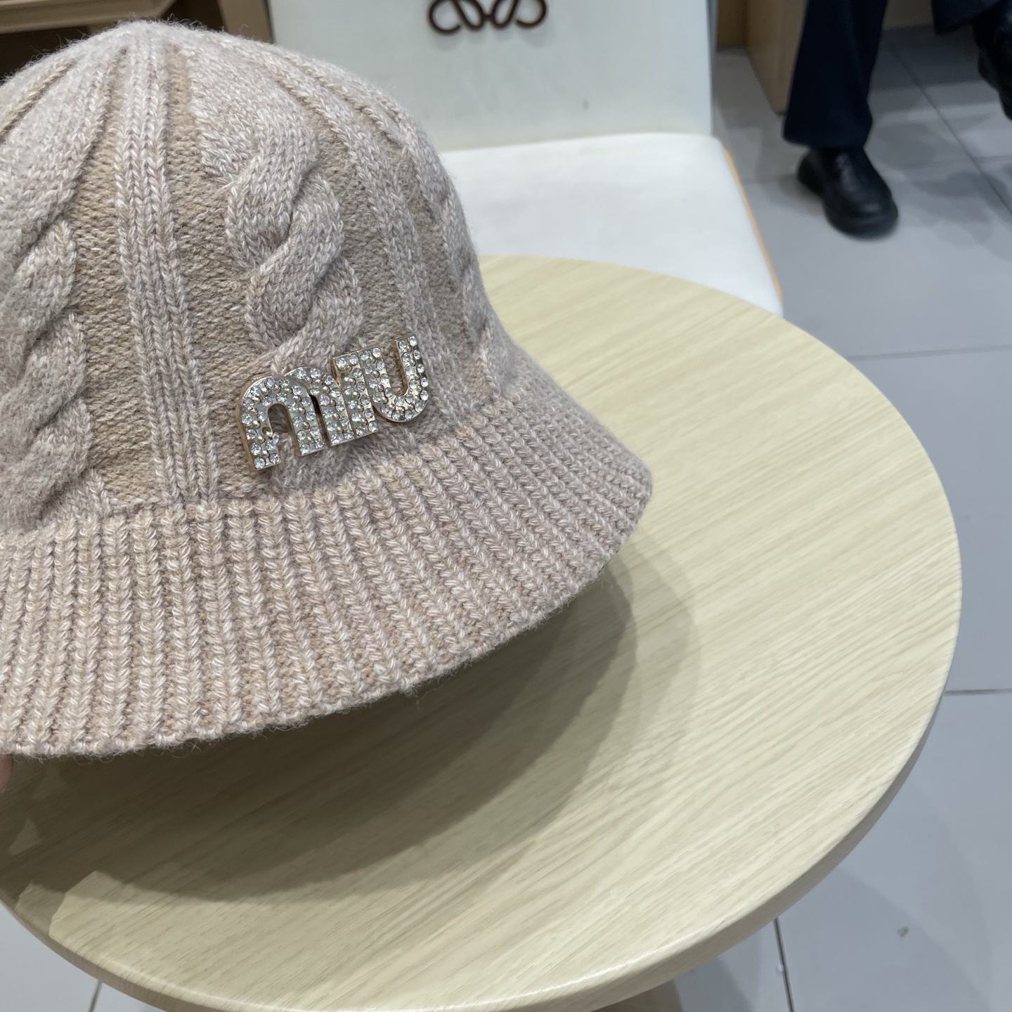 缪缪miumiu针织帽子女秋冬韩j版百搭复古麻花毛线帽日系小边渔夫帽显脸小冷