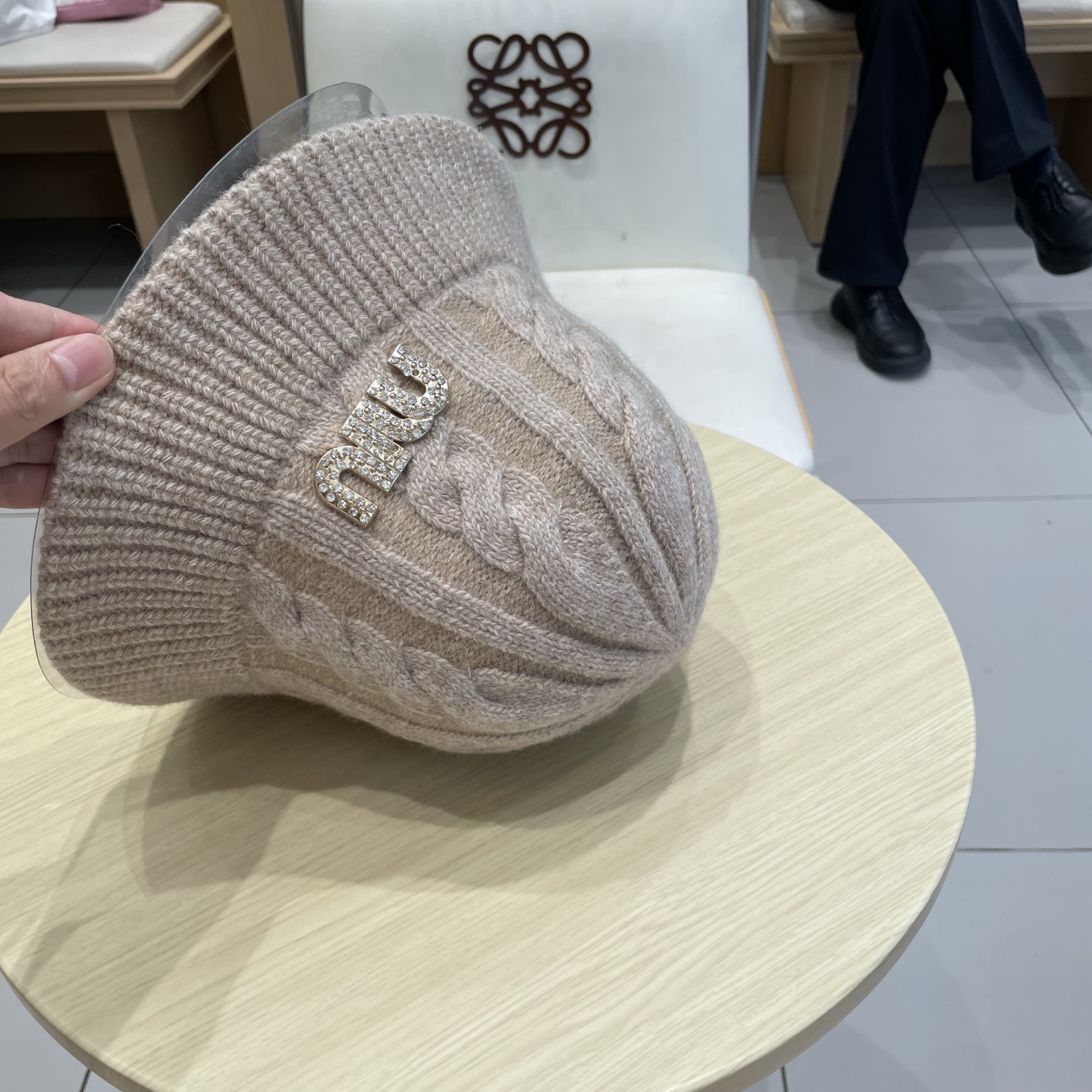 缪缪miumiu针织帽子女秋冬韩j版百搭复古麻花毛线帽日系小边渔夫帽显脸小冷