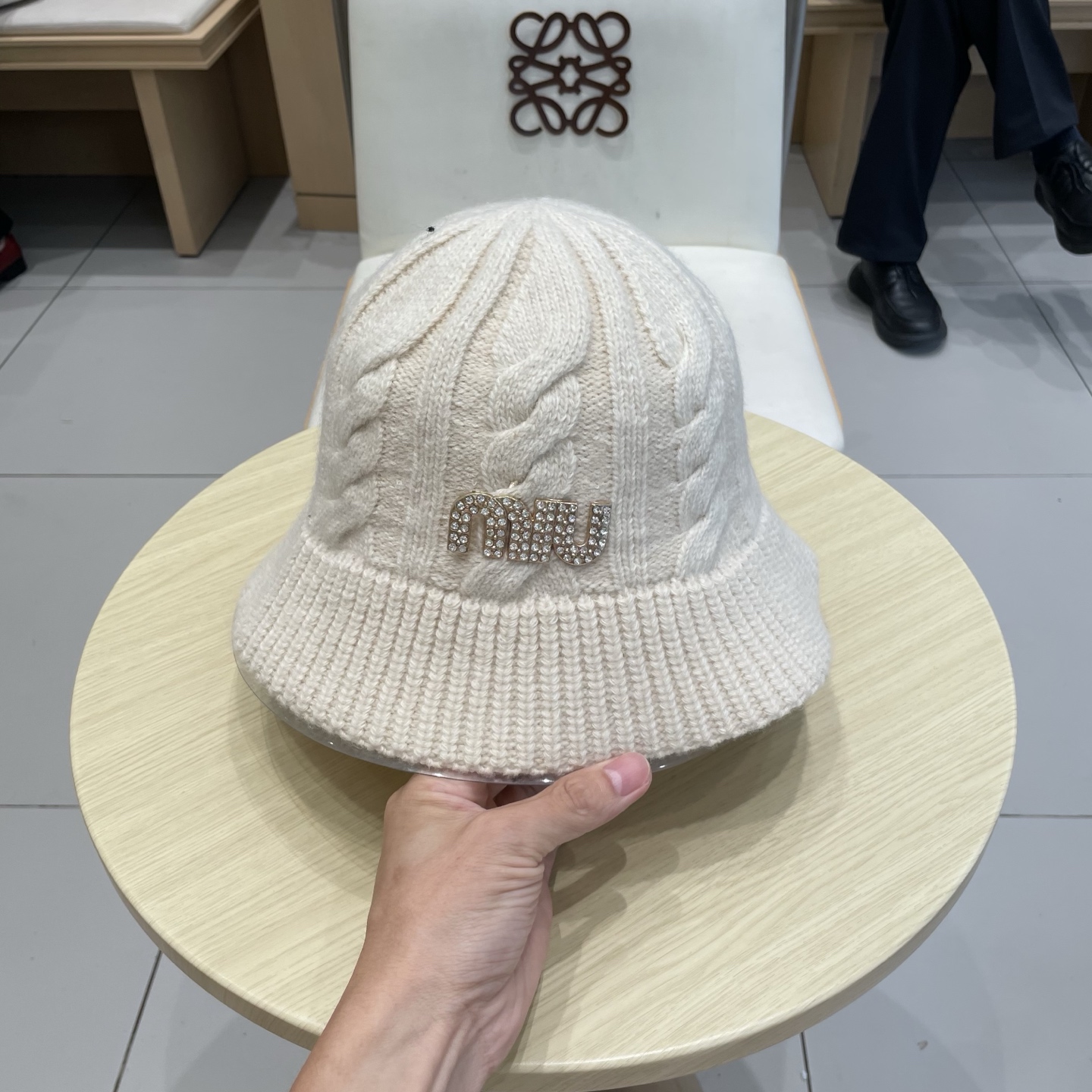 缪缪miumiu针织帽子女秋冬韩j版百搭复古麻花毛线帽日系小边渔夫帽显脸小冷