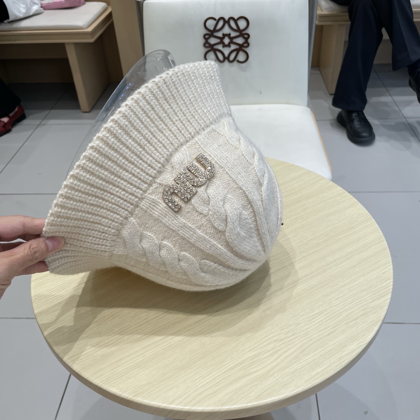 缪缪miumiu针织帽子女秋冬韩j版百搭复古麻花毛线帽日系小边渔夫帽显脸小冷