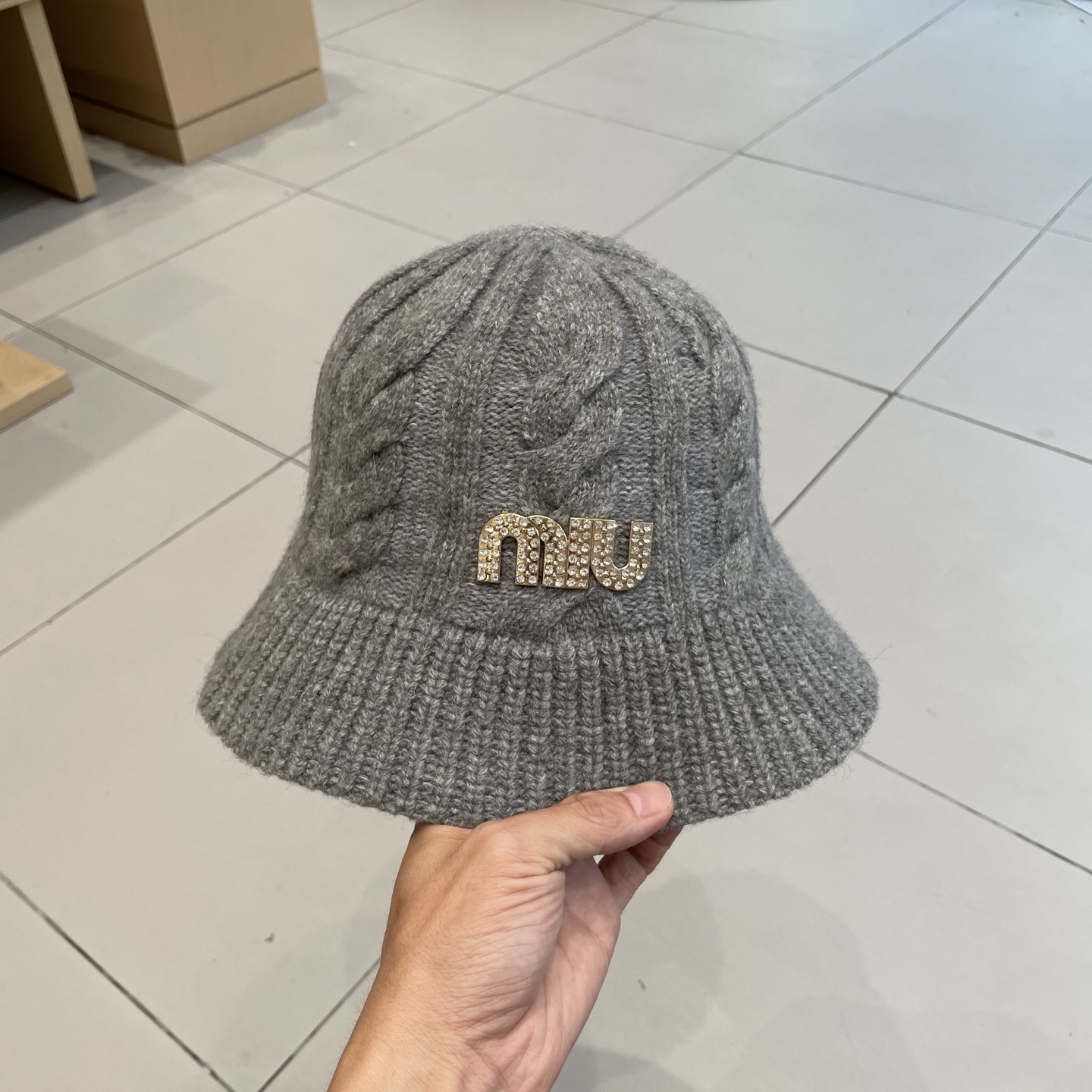 缪缪miumiu针织帽子女秋冬韩j版百搭复古麻花毛线帽日系小边渔夫帽显脸小冷