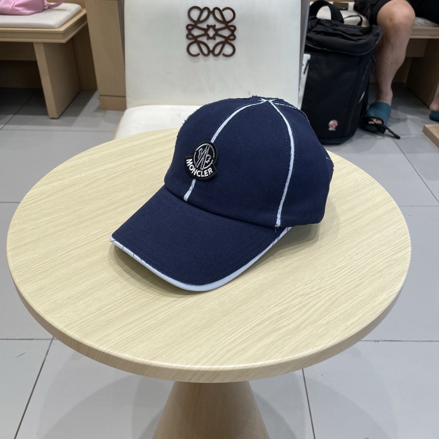 蒙口【MONCELER早秋新款简约棒球帽女网眼透气遮阳帽时尚百搭鸭舌帽潮男