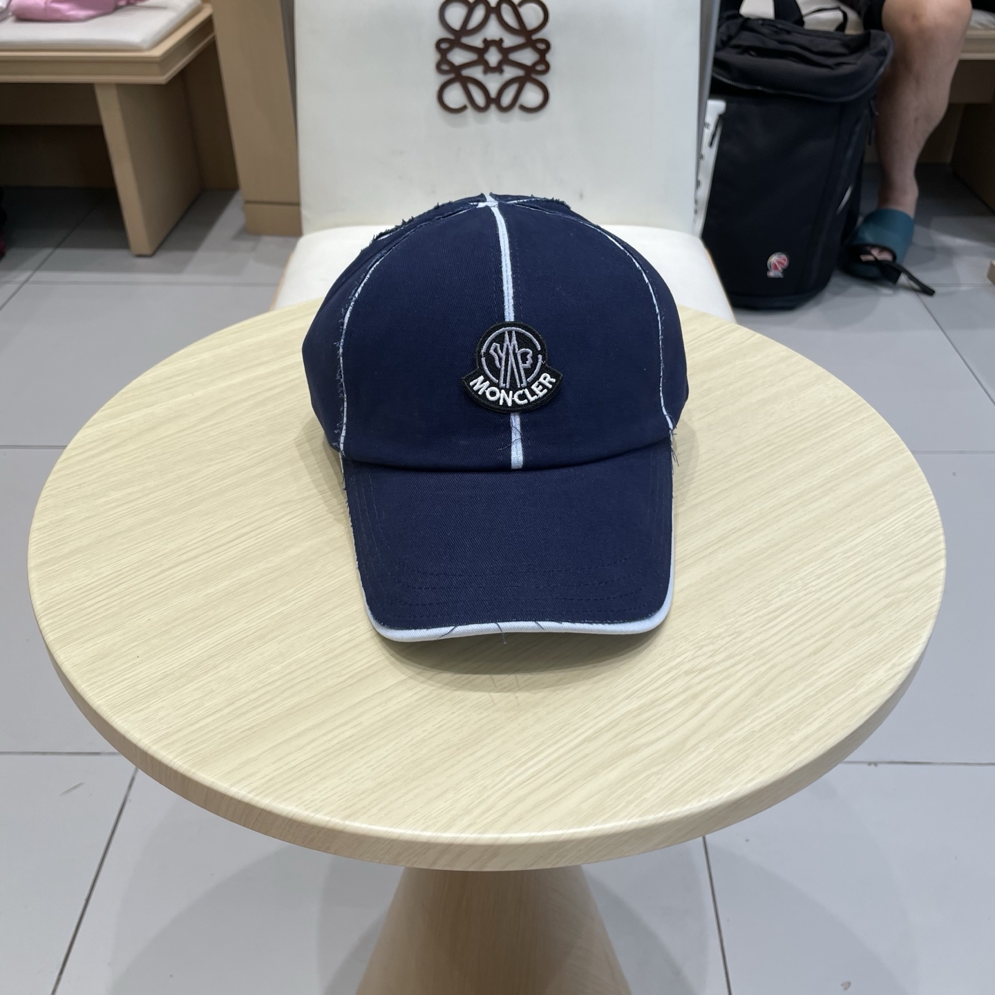 蒙口【MONCELER早秋新款简约棒球帽女网眼透气遮阳帽时尚百搭鸭舌帽潮男