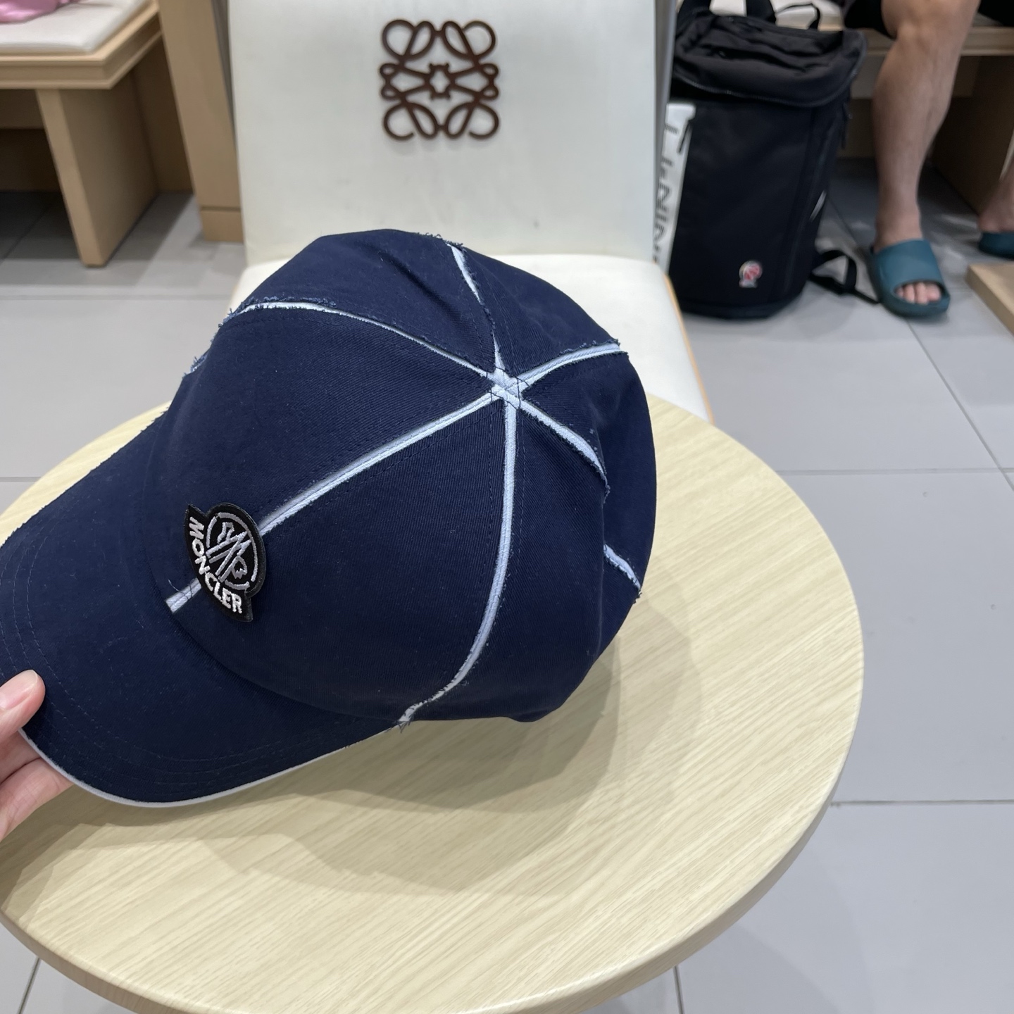 蒙口【MONCELER早秋新款简约棒球帽女网眼透气遮阳帽时尚百搭鸭舌帽潮男