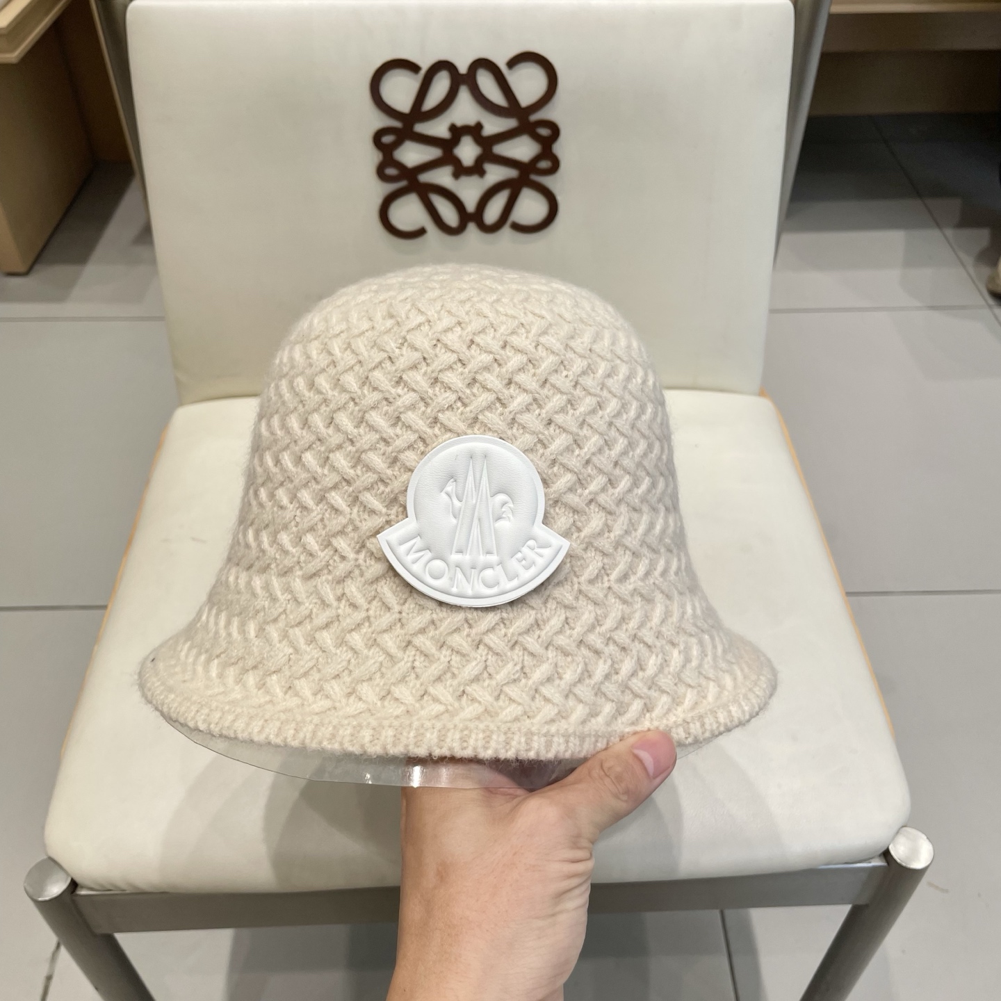 Chanel香奈儿针织渔夫帽，头围57cm