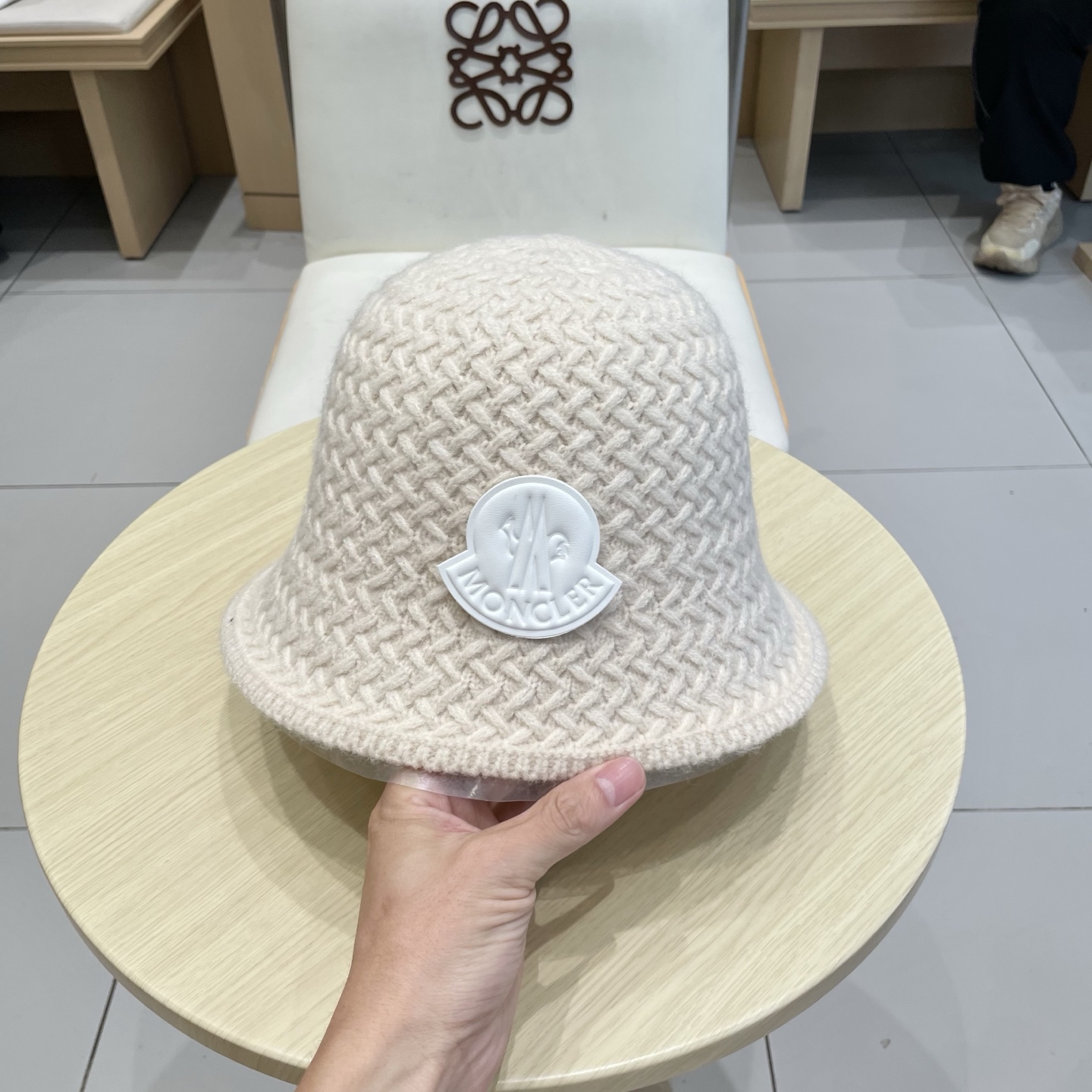 Chanel香奈儿针织渔夫帽，头围57cm