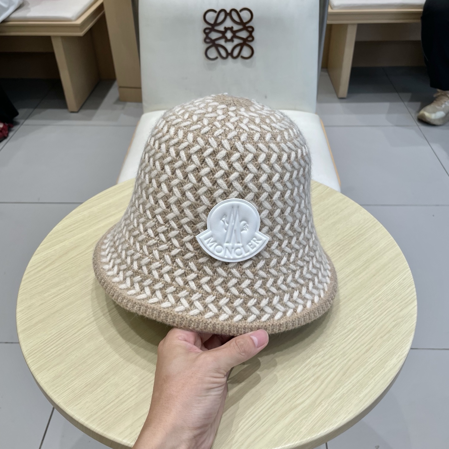 Chanel香奈儿针织渔夫帽，头围57cm