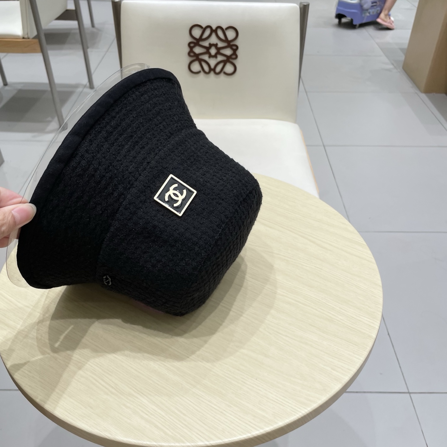 chanel香奈儿时尚简约2025新款小香风女士棉质帽子真丝棉衬里天鹅绒渔夫帽