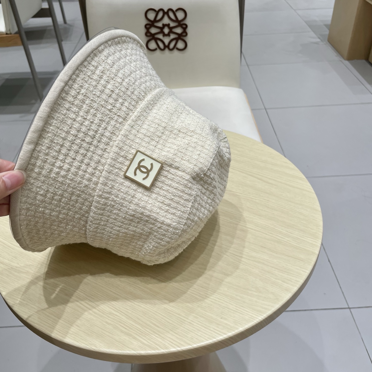 chanel香奈儿时尚简约2025新款小香风女士棉质帽子真丝棉衬里天鹅绒渔夫帽