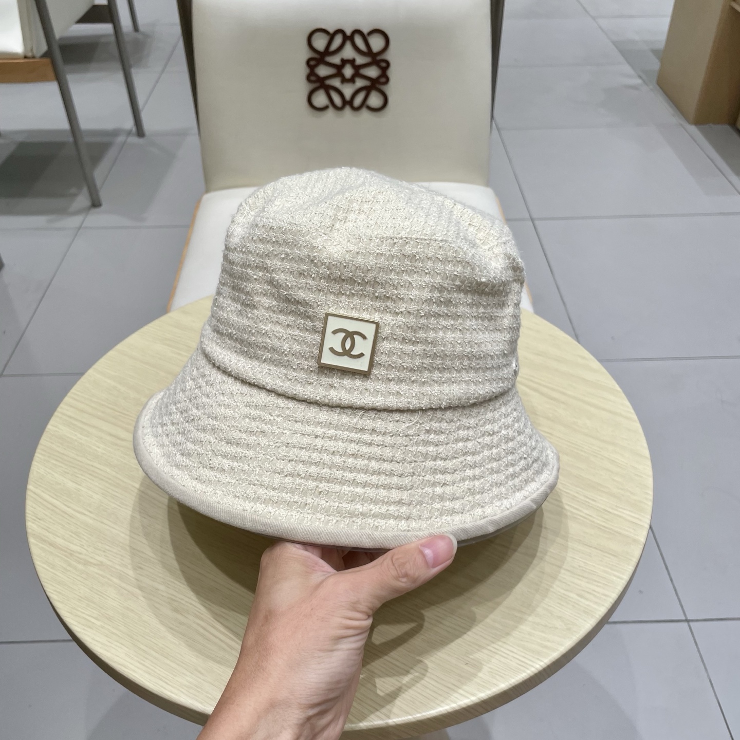 chanel香奈儿时尚简约2025新款小香风女士棉质帽子真丝棉衬里天鹅绒渔夫帽
