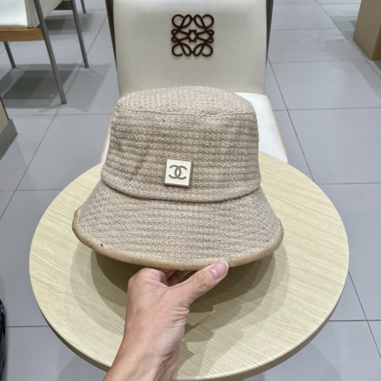 chanel香奈儿时尚简约2025新款小香风女士棉质帽子真丝棉衬里天鹅绒渔夫帽