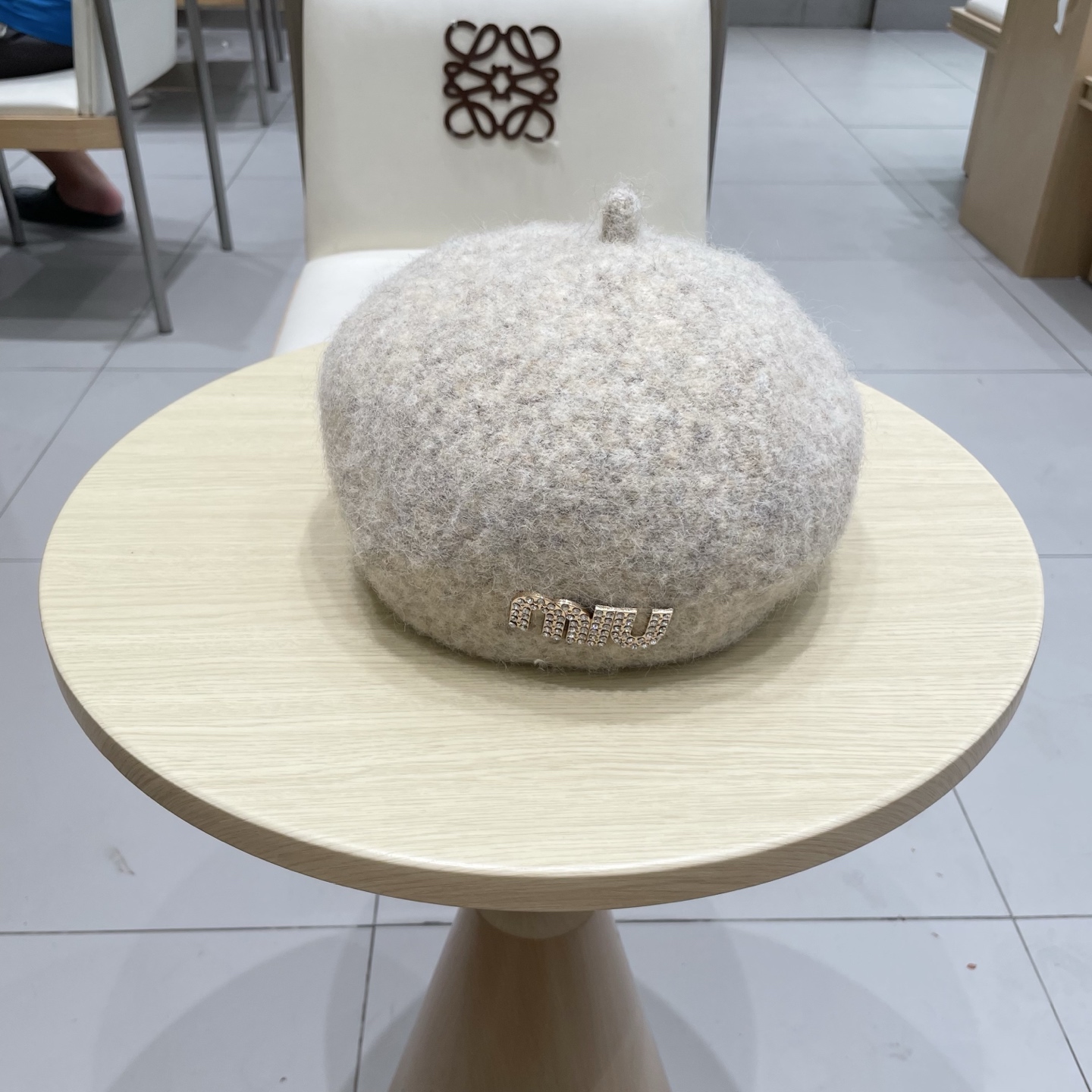 缪缪miumiu大头围贝雷帽女秋冬季毛绒韩版百搭60英伦复古6系画家帽蓓蕾帽