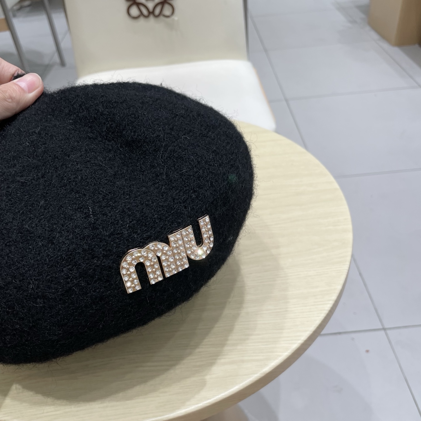 缪缪miumiu大头围贝雷帽女秋冬季毛绒韩版百搭60英伦复古6系画家帽蓓蕾帽