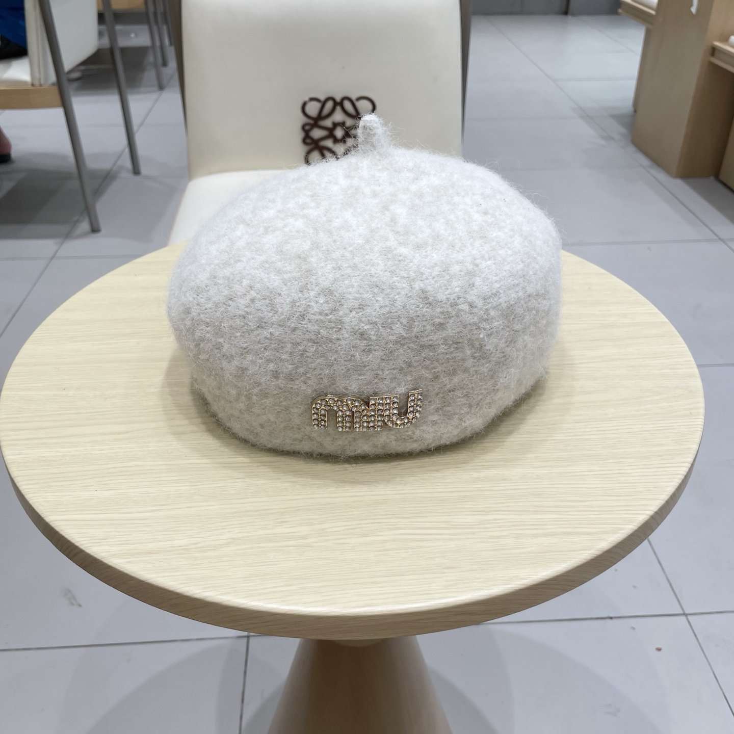 缪缪miumiu大头围贝雷帽女秋冬季毛绒韩版百搭60英伦复古6系画家帽蓓蕾帽