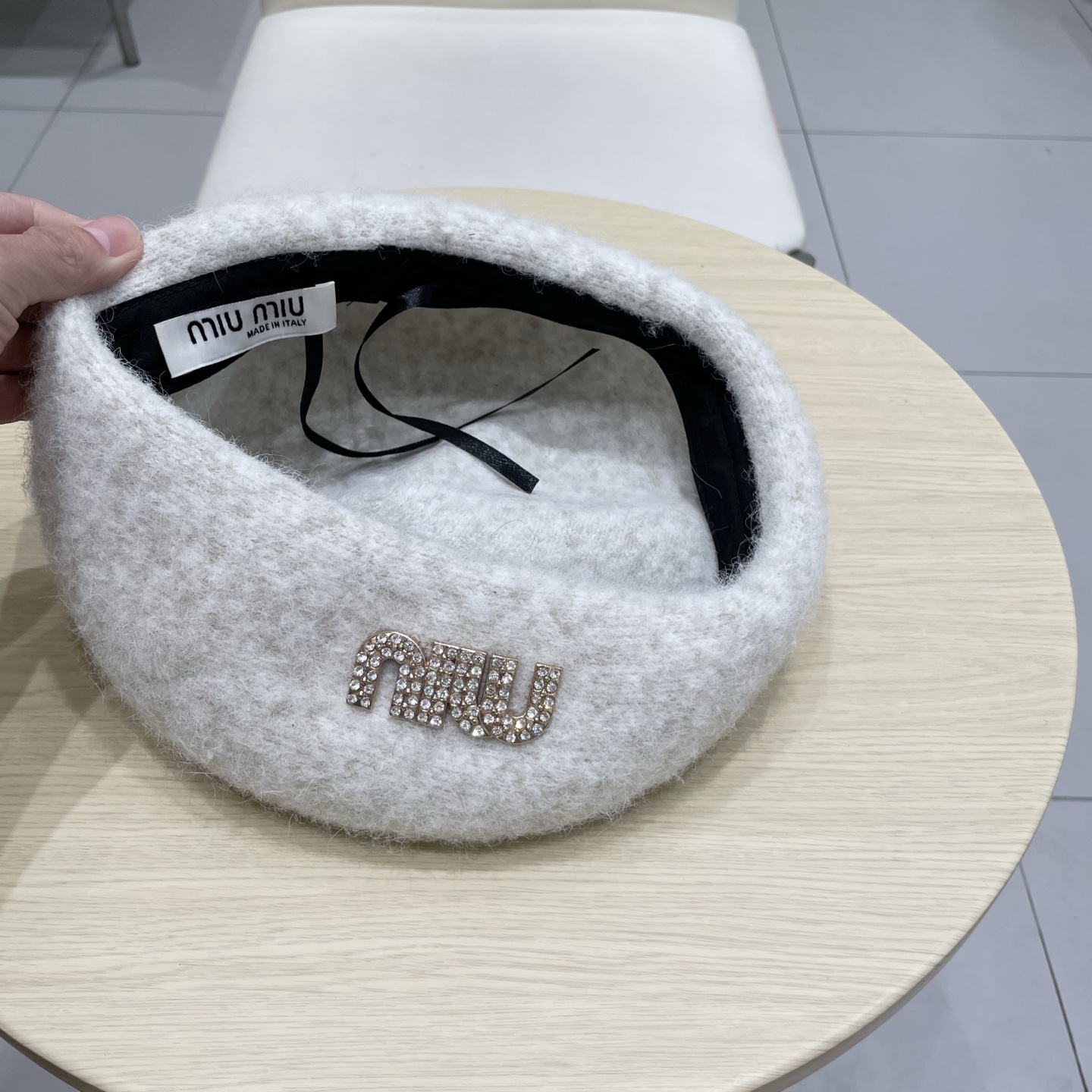 缪缪miumiu大头围贝雷帽女秋冬季毛绒韩版百搭60英伦复古6系画家帽蓓蕾帽