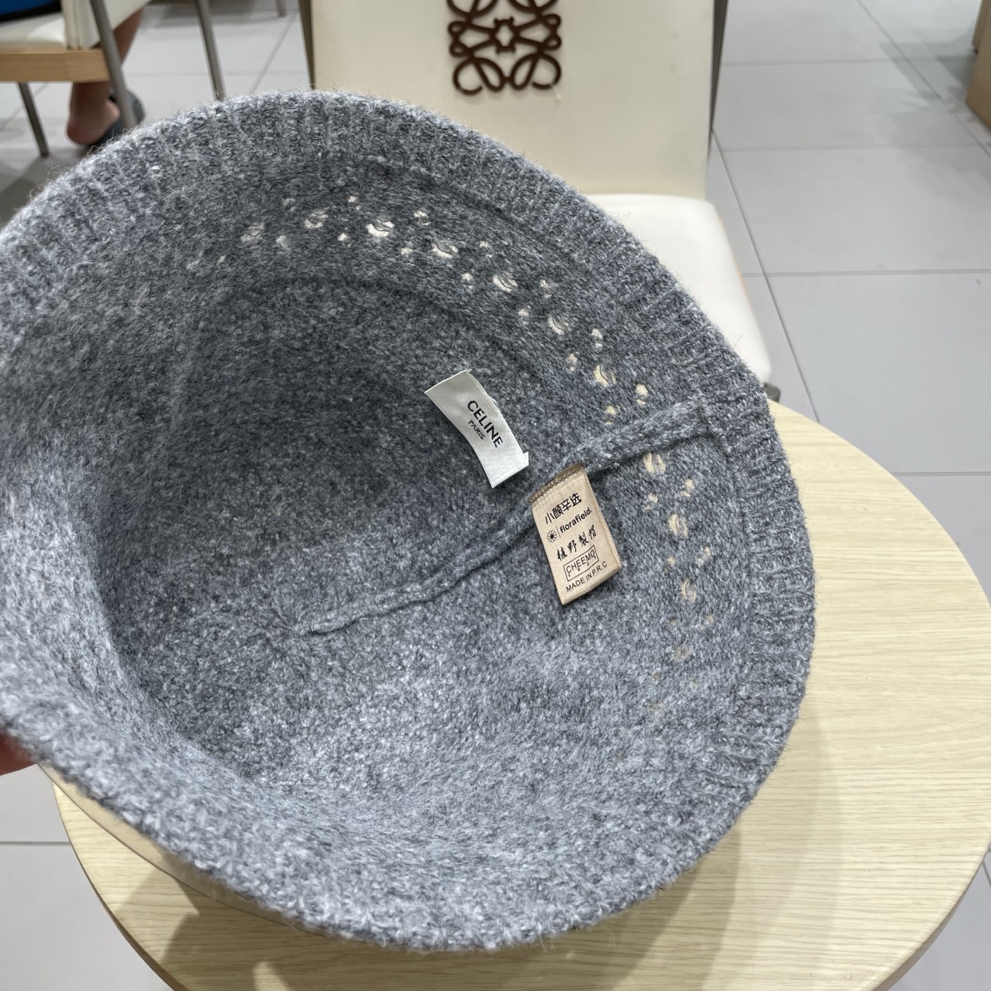 塞琳Celine日系文艺仿羊毛渔夫帽女秋冬新款百搭盆帽保暖针织水桶帽显脸小