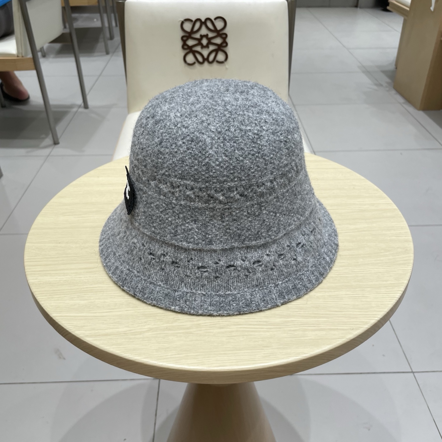 塞琳Celine日系文艺仿羊毛渔夫帽女秋冬新款百搭盆帽保暖针织水桶帽显脸小