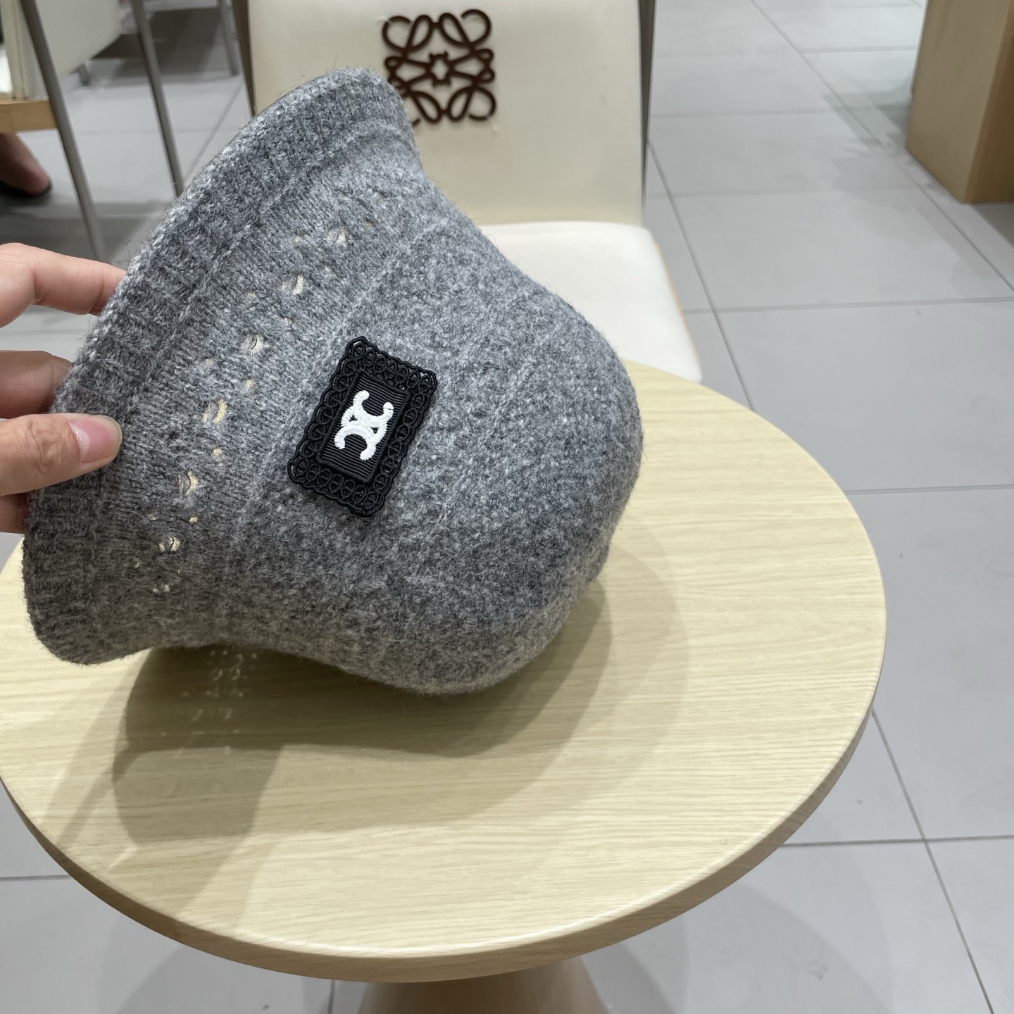 塞琳Celine日系文艺仿羊毛渔夫帽女秋冬新款百搭盆帽保暖针织水桶帽显脸小