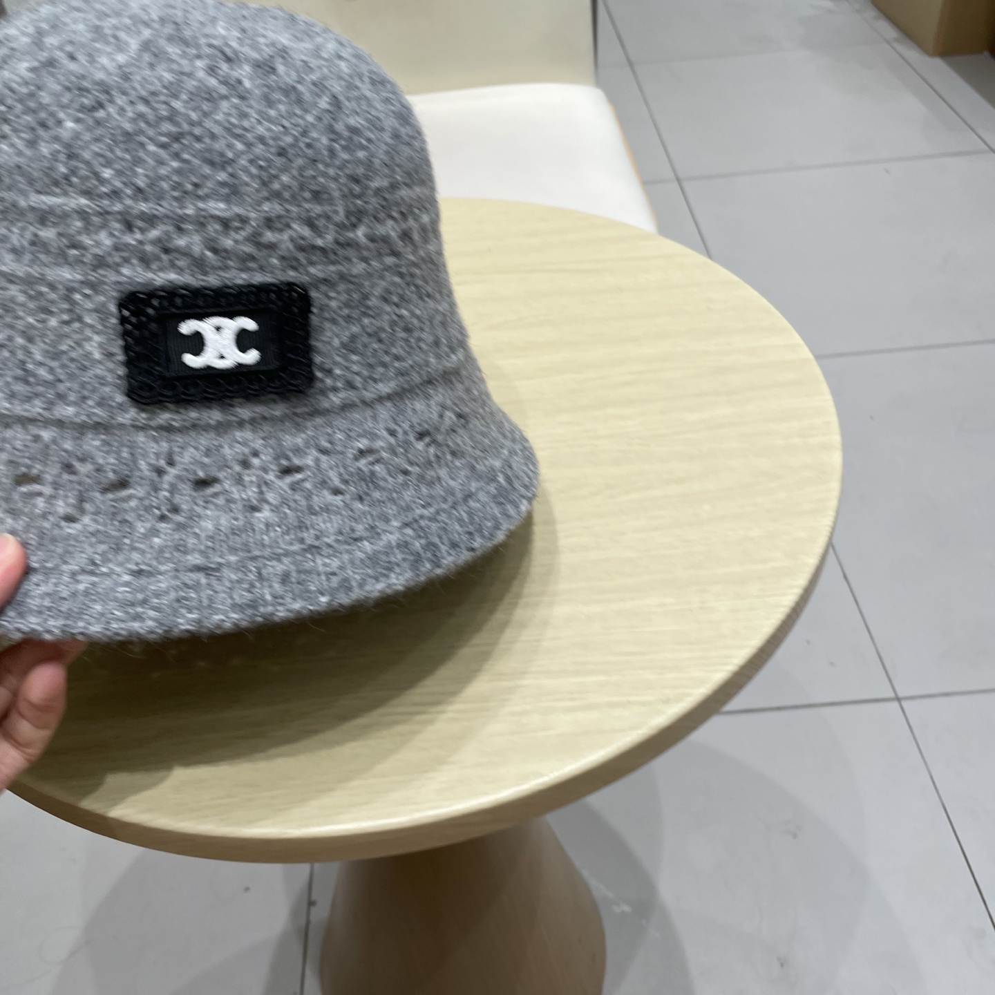 塞琳Celine日系文艺仿羊毛渔夫帽女秋冬新款百搭盆帽保暖针织水桶帽显脸小