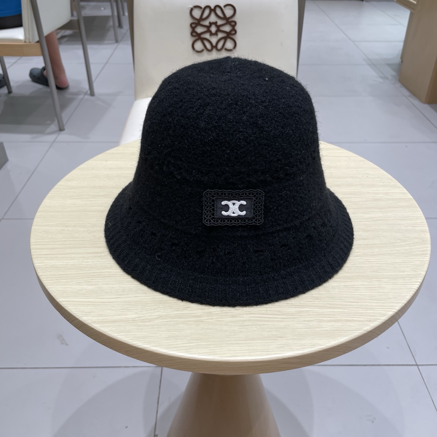 塞琳Celine日系文艺仿羊毛渔夫帽女秋冬新款百搭盆帽保暖针织水桶帽显脸小