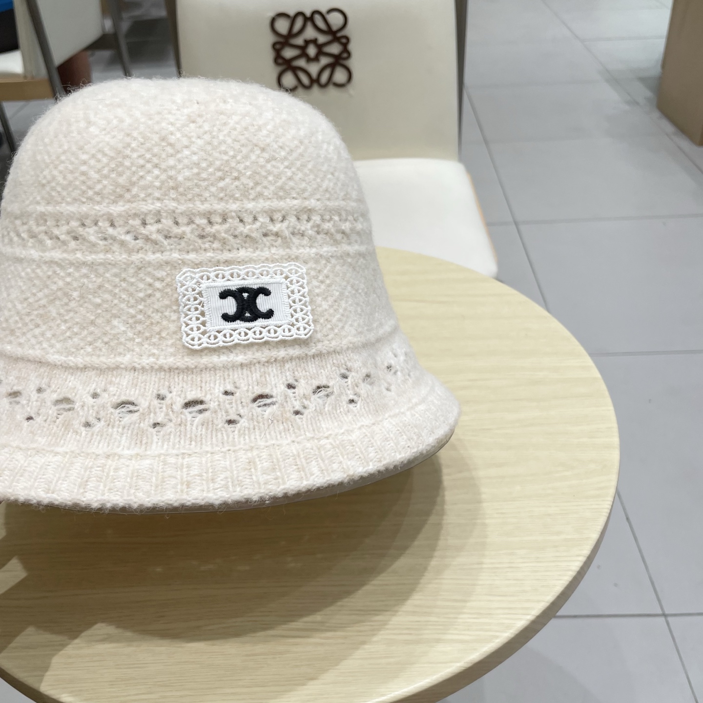 塞琳Celine日系文艺仿羊毛渔夫帽女秋冬新款百搭盆帽保暖针织水桶帽显脸小