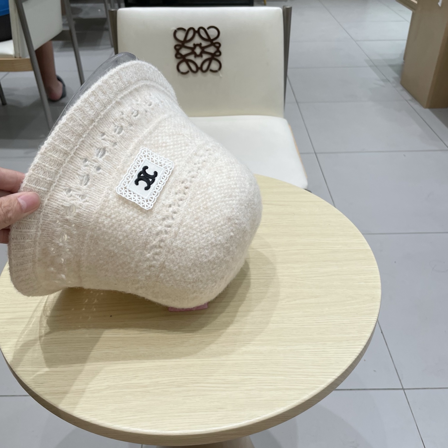 塞琳Celine日系文艺仿羊毛渔夫帽女秋冬新款百搭盆帽保暖针织水桶帽显脸小