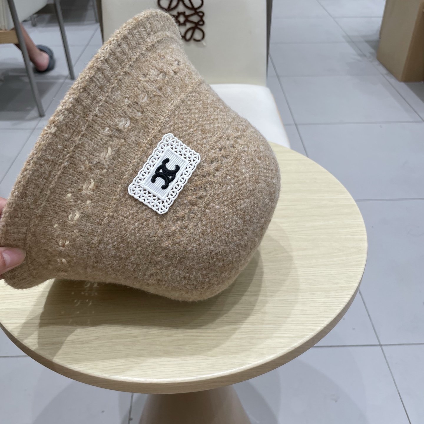 塞琳Celine日系文艺仿羊毛渔夫帽女秋冬新款百搭盆帽保暖针织水桶帽显脸小