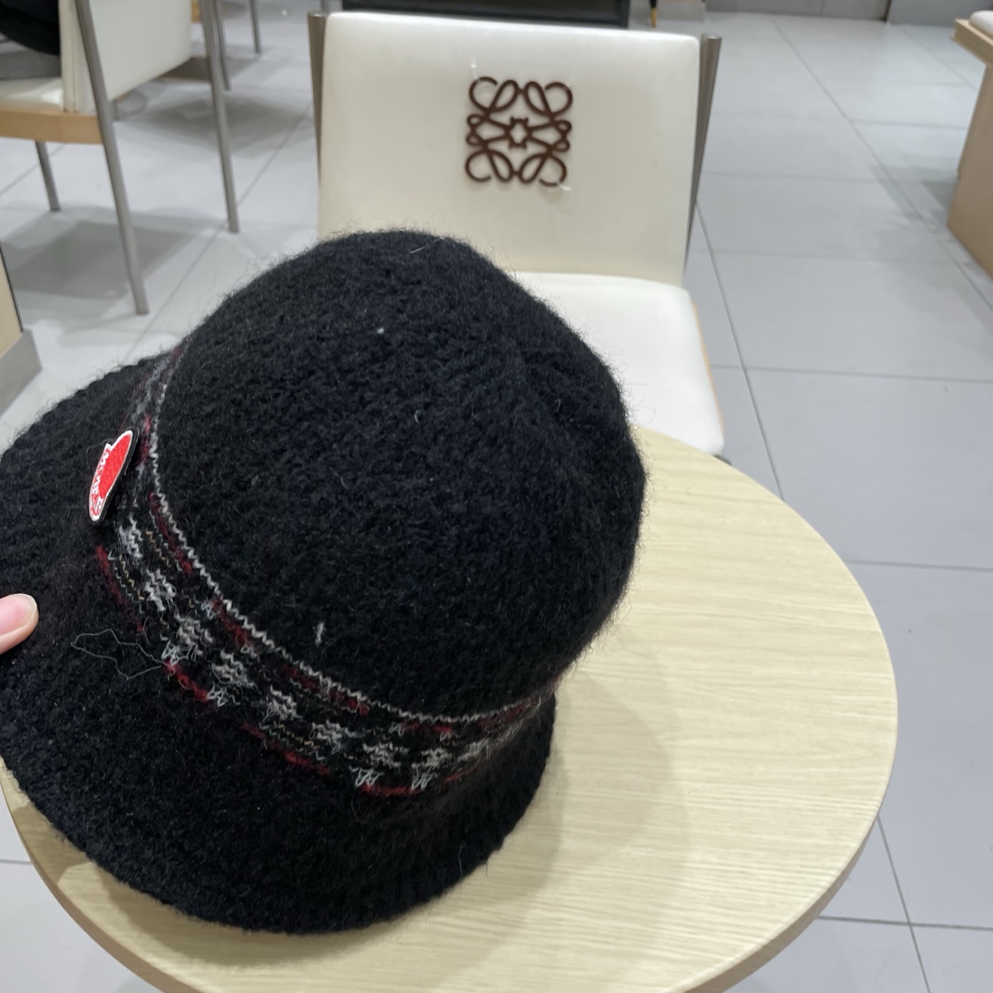 moncler秋冬新款花纹日系毛线帽针织帽女保暖帽子护耳简约显脸小冷帽