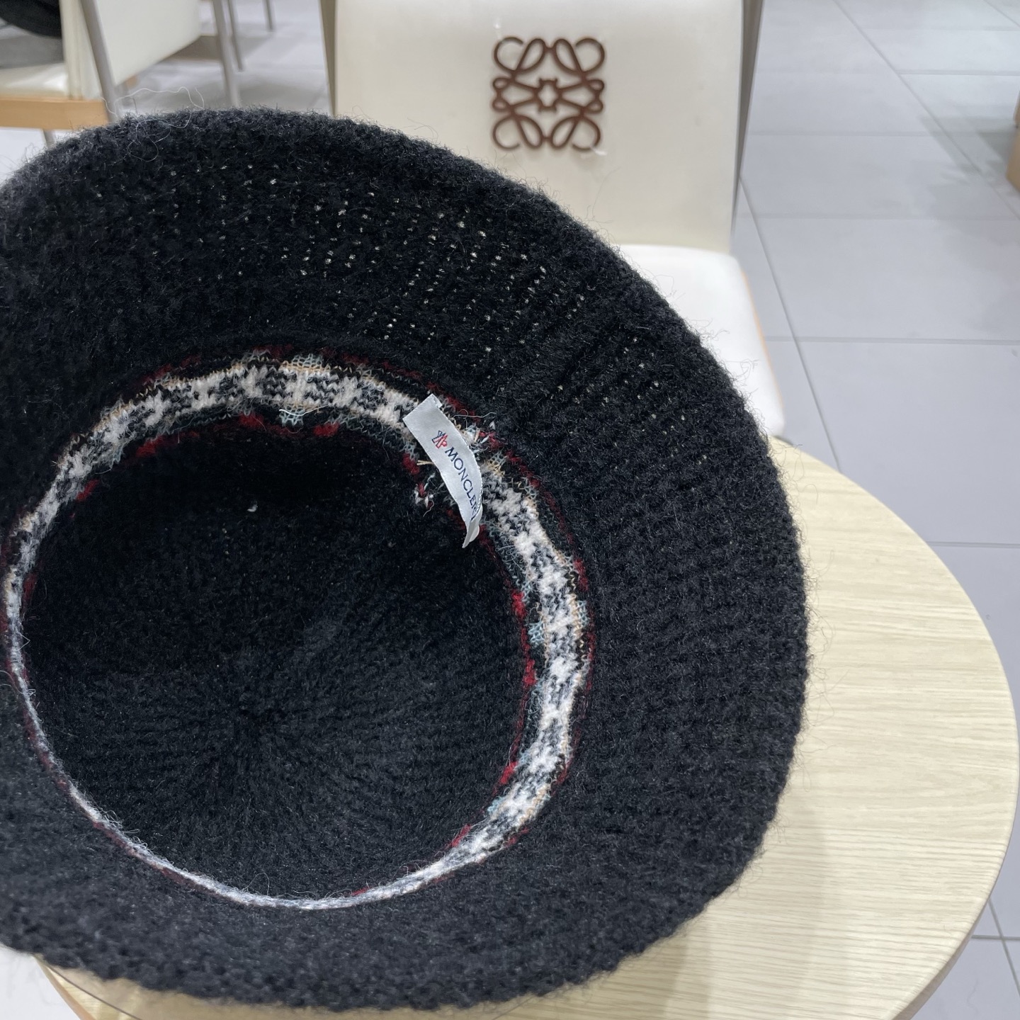 moncler秋冬新款花纹日系毛线帽针织帽女保暖帽子护耳简约显脸小冷帽