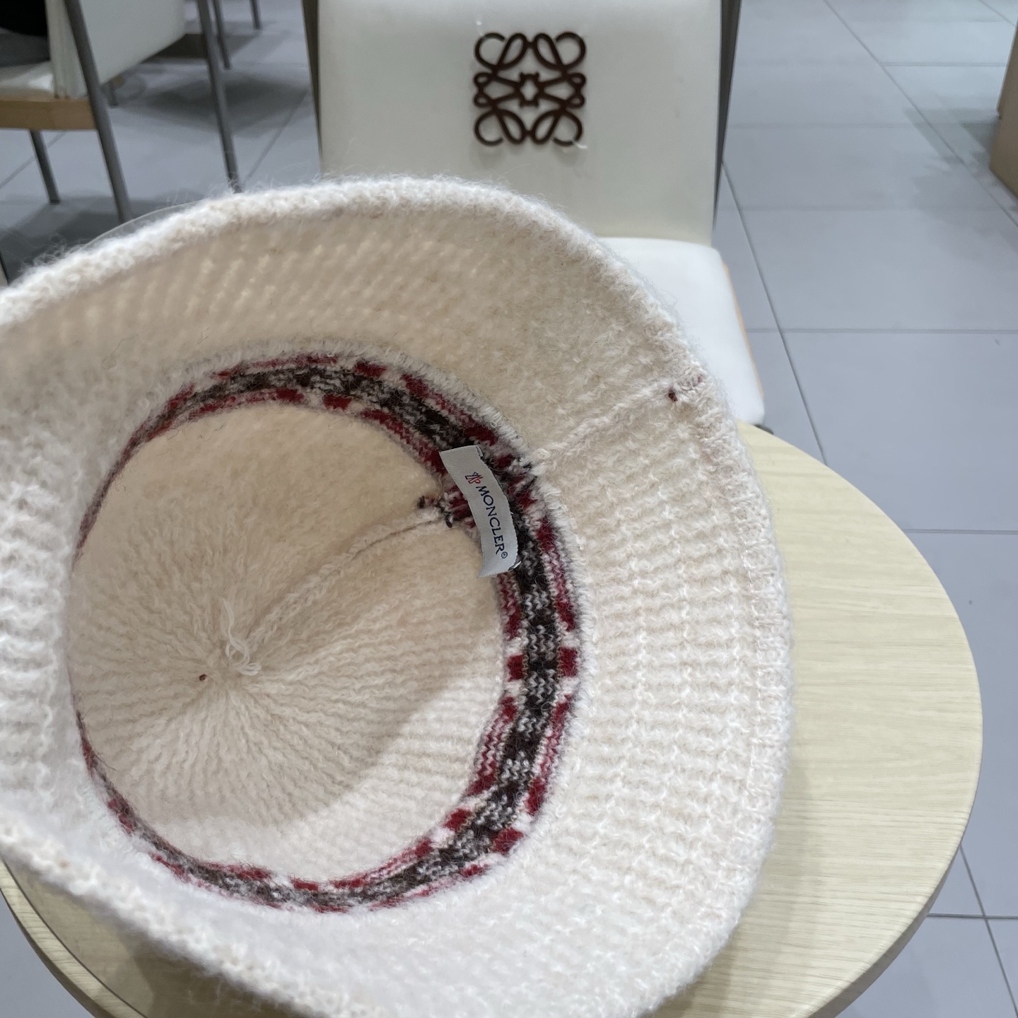 moncler秋冬新款花纹日系毛线帽针织帽女保暖帽子护耳简约显脸小冷帽