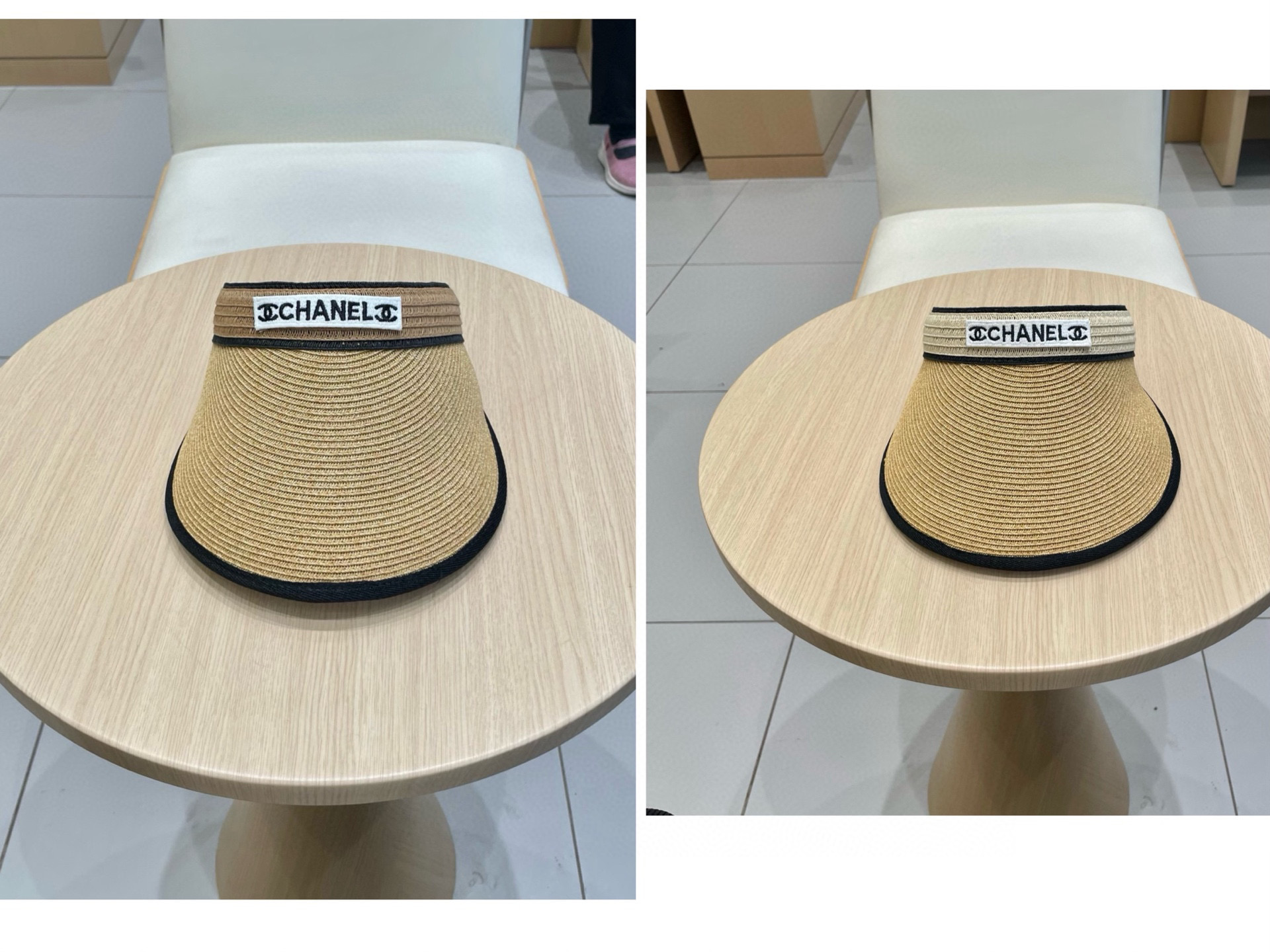  香奈儿新款空顶帽
甜美风
💙帽子整体因为是空顶的所以夏天不会有闷头的感觉并且不挑发型 脸型！防晒效果不