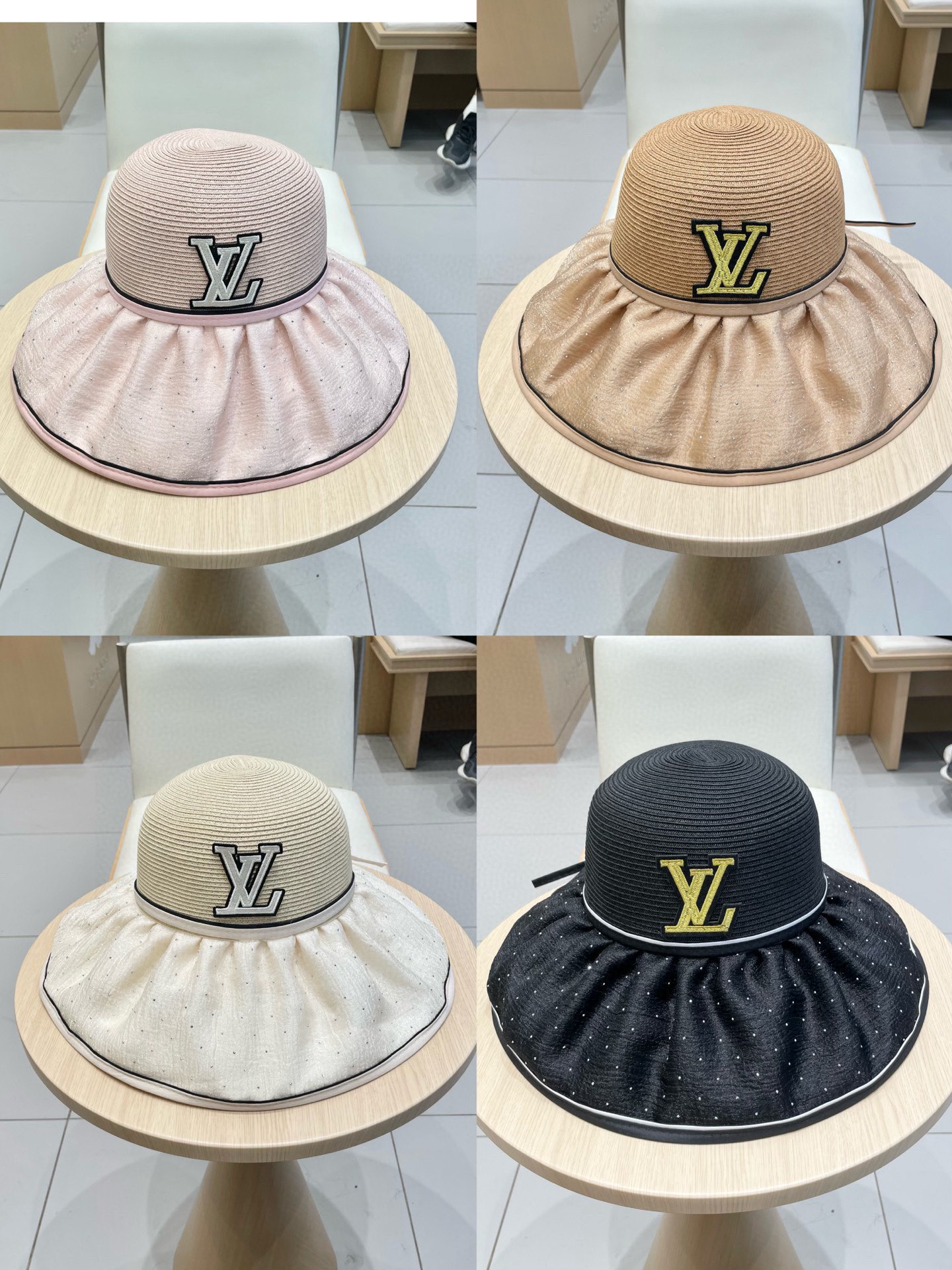 🧢路易威登棒球帽 LouisVuitton😍2025时尚新款透气防晒夏季遮阳帽女韩版防紫外线大檐高品质渔