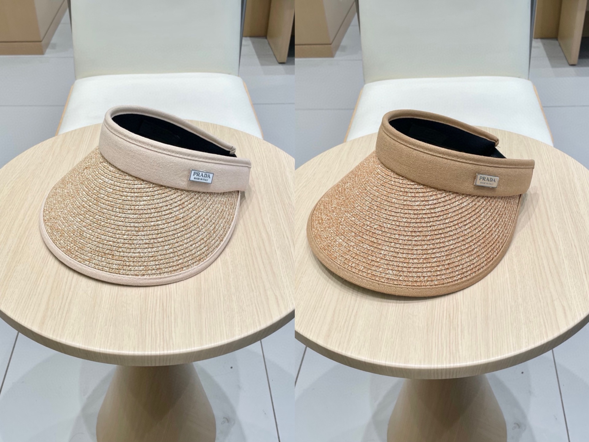  【PRADA普拉达】2025夏季新款拼色独家款遮阳帽空顶帽
男女百搭款～休闲出街神器