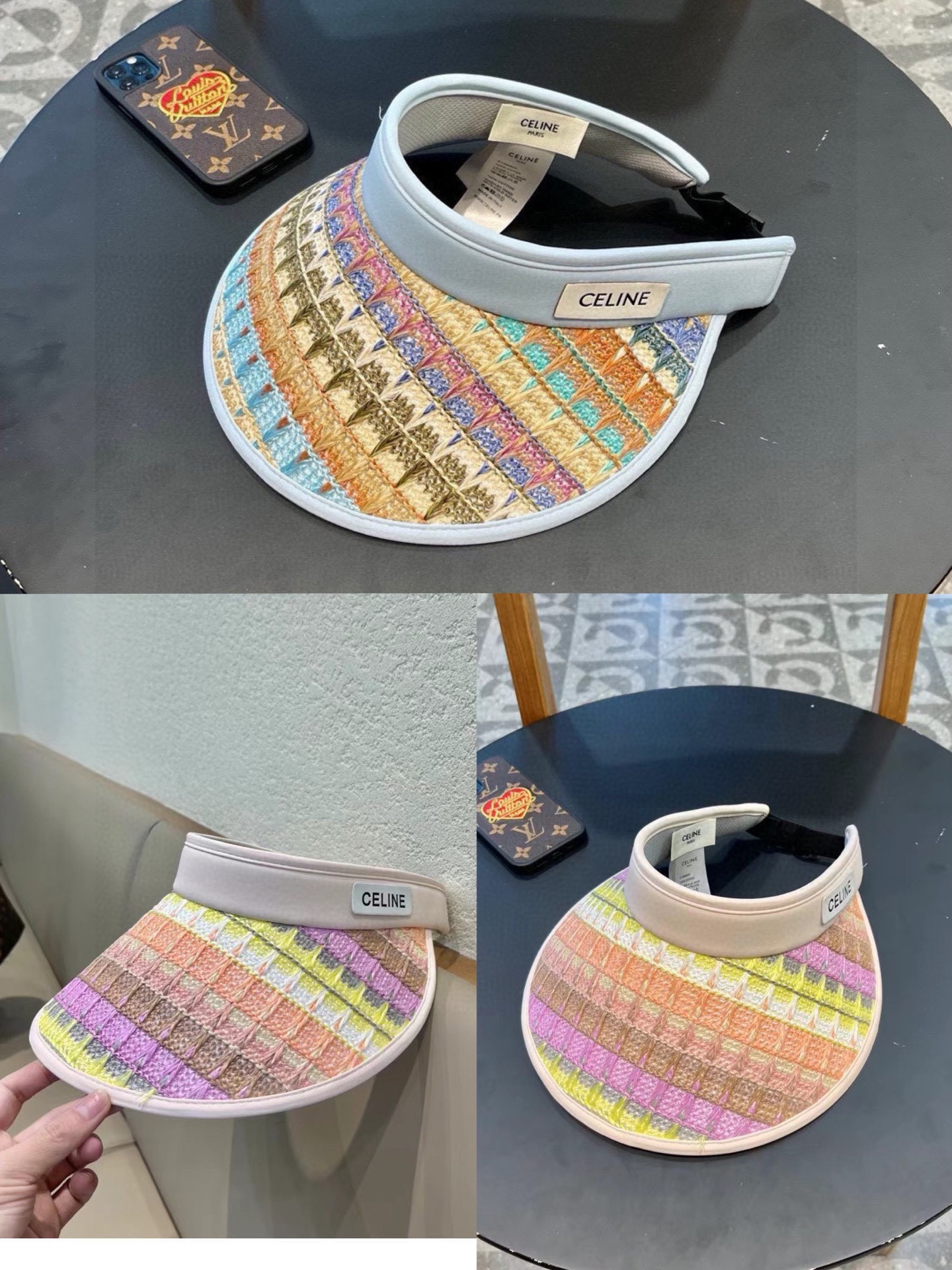  赛琳 Celine空顶uv防晒帽女夏季防紫外线大帽檐沙滩遮阳草帽骑车遮脸太阳帽子