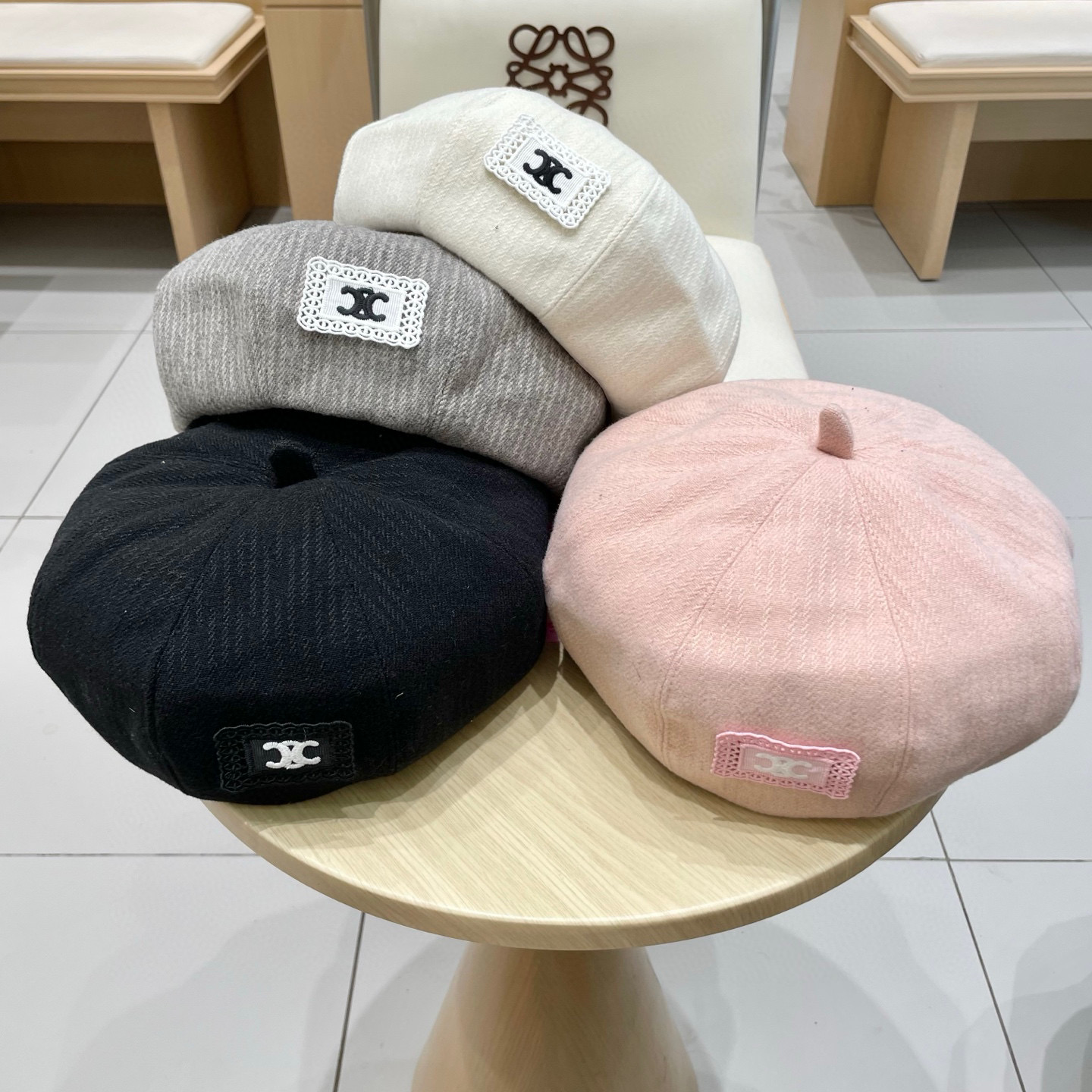  塞琳celine贝雷帽女韩版日系秋冬款百搭毛呢八角蓓蕾帽英伦复古小众画家帽子