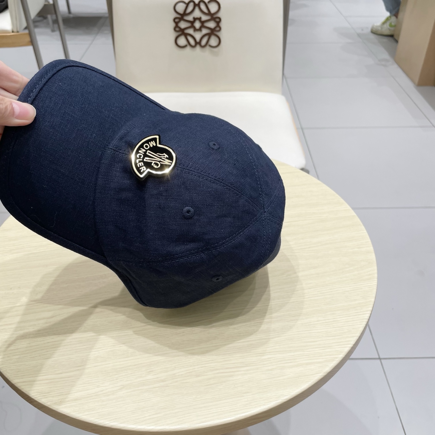  蒙口【MONCELER早秋新款简约棒球帽女网眼透气遮阳帽时尚百搭鸭舌帽潮男