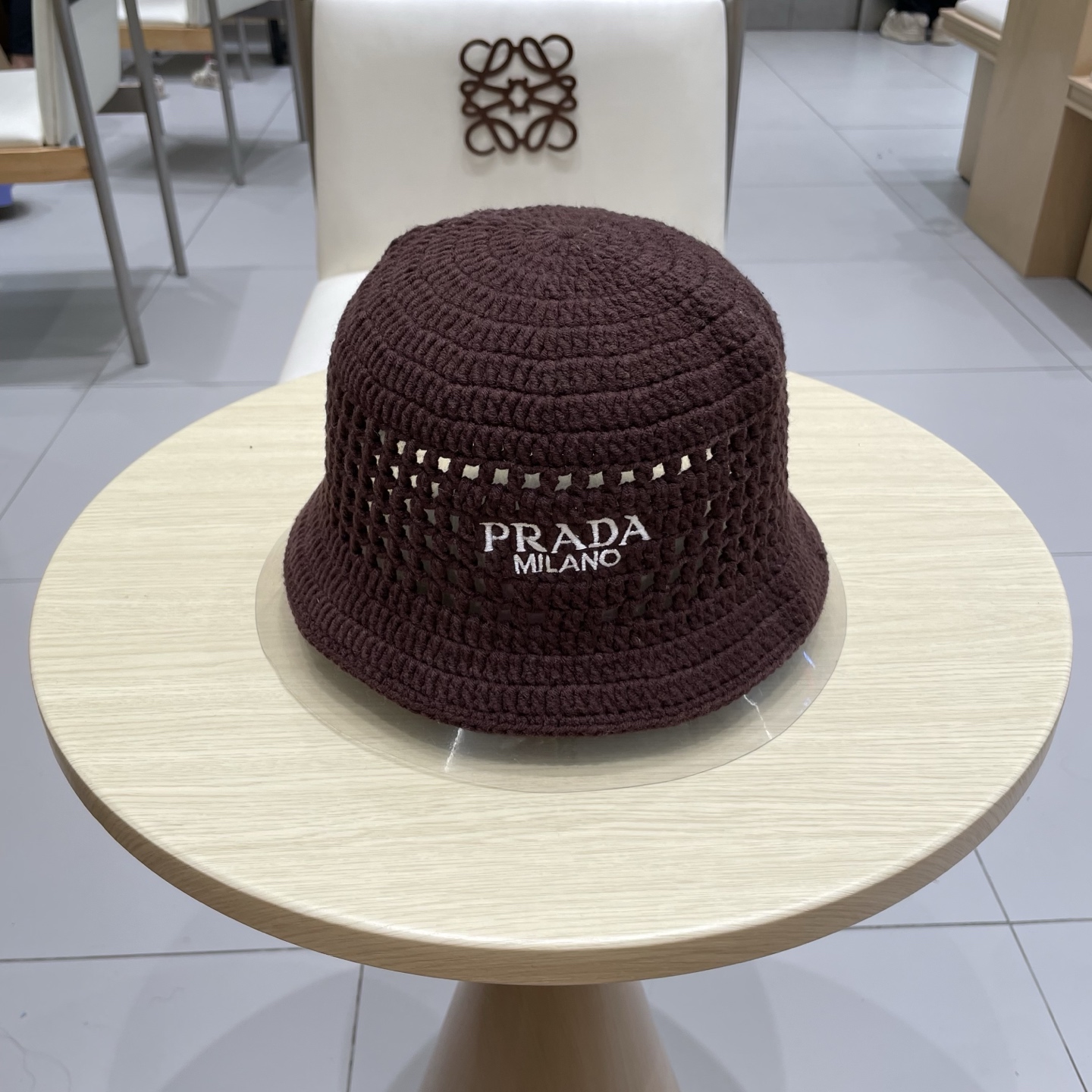 NO:360820,Prada Prada new autumn and winter embroidered letters inverted triangle hollow handmade crocheted bucket hat wool fisherman hat versatile mesh basin hat hat straw hat fisherman hat baseball hat, hat, prada, prada, espadrilles, hatsprada普拉达新款秋冬刺绣字母倒三角形镂空手工钩编水桶帽毛线渔夫帽百搭网眼盆帽帽子草帽渔夫帽棒球帽,帽子,prada,prada,espadrilles,hats,hat