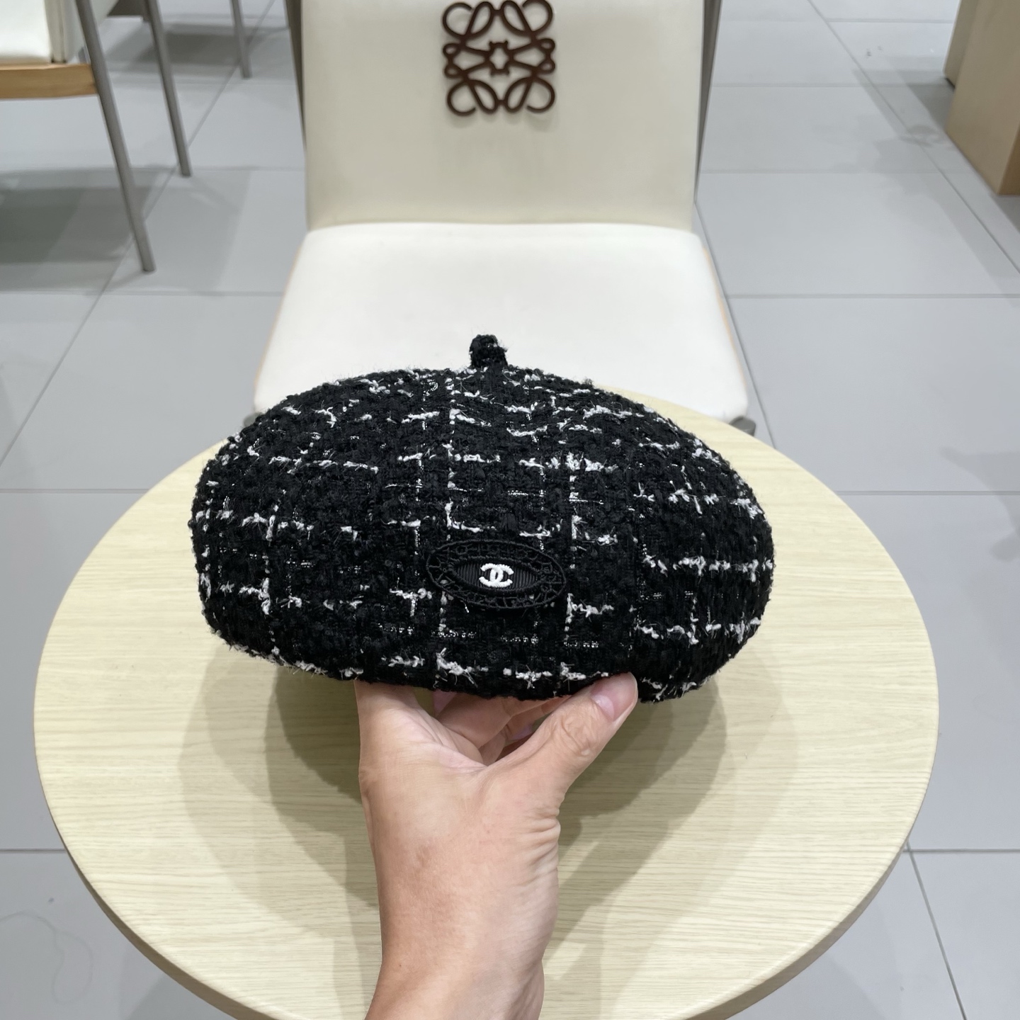 chanel香奈儿秋冬季新款小香贝雷帽女复古风防晒帽大头围蓓蕾八角帽画家帽子女